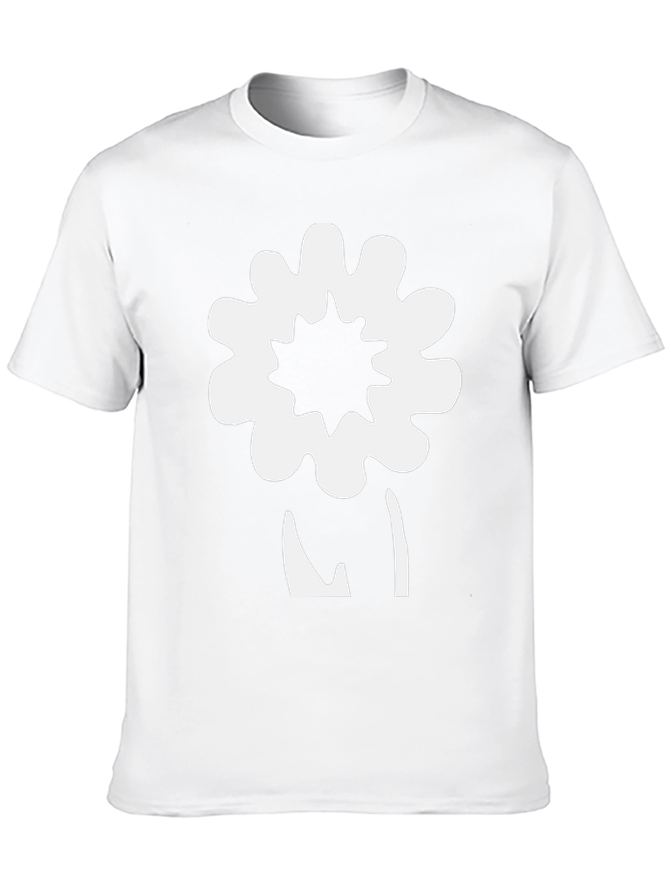 Unique Flower Graphic Black T-Shirt