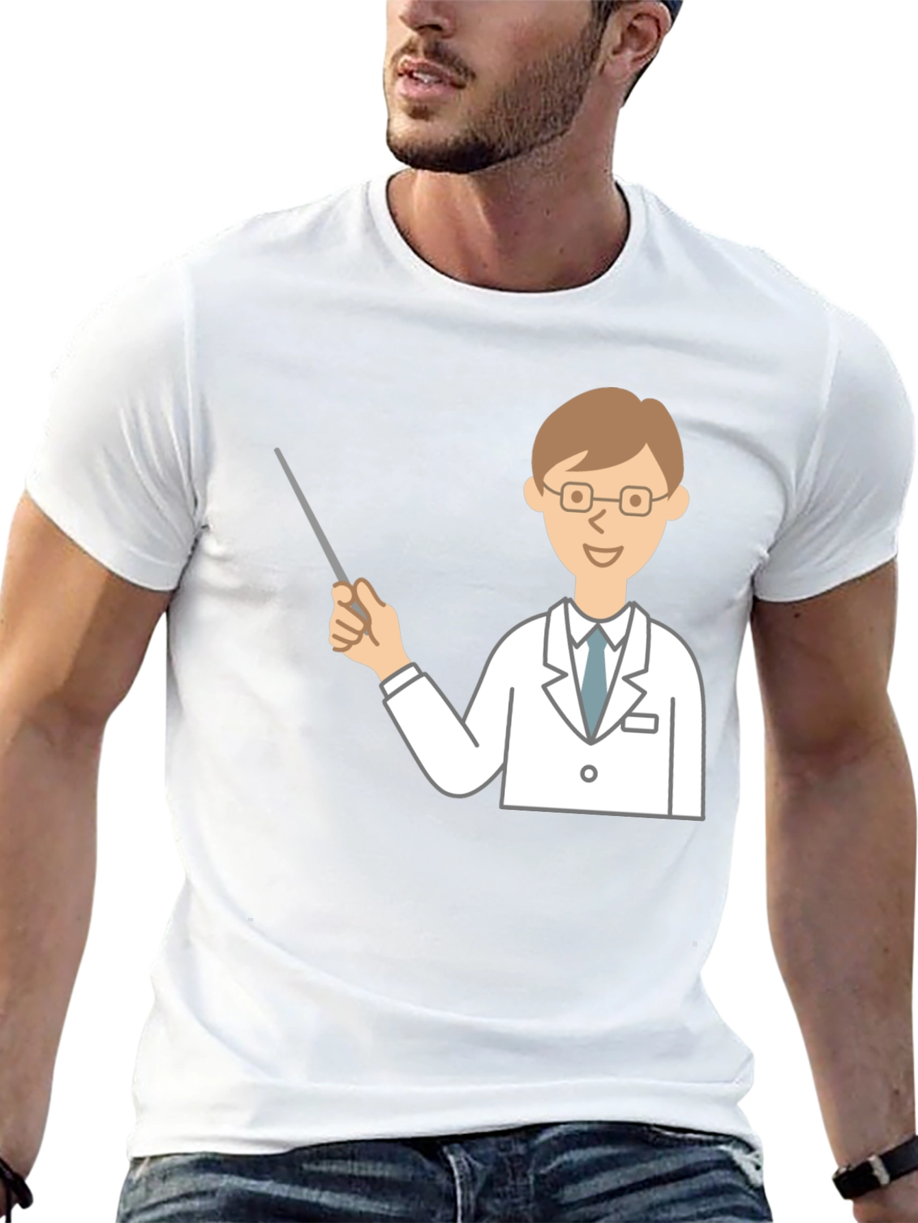 Doctor Graphic Tee - Unique Design Black T-Shirt