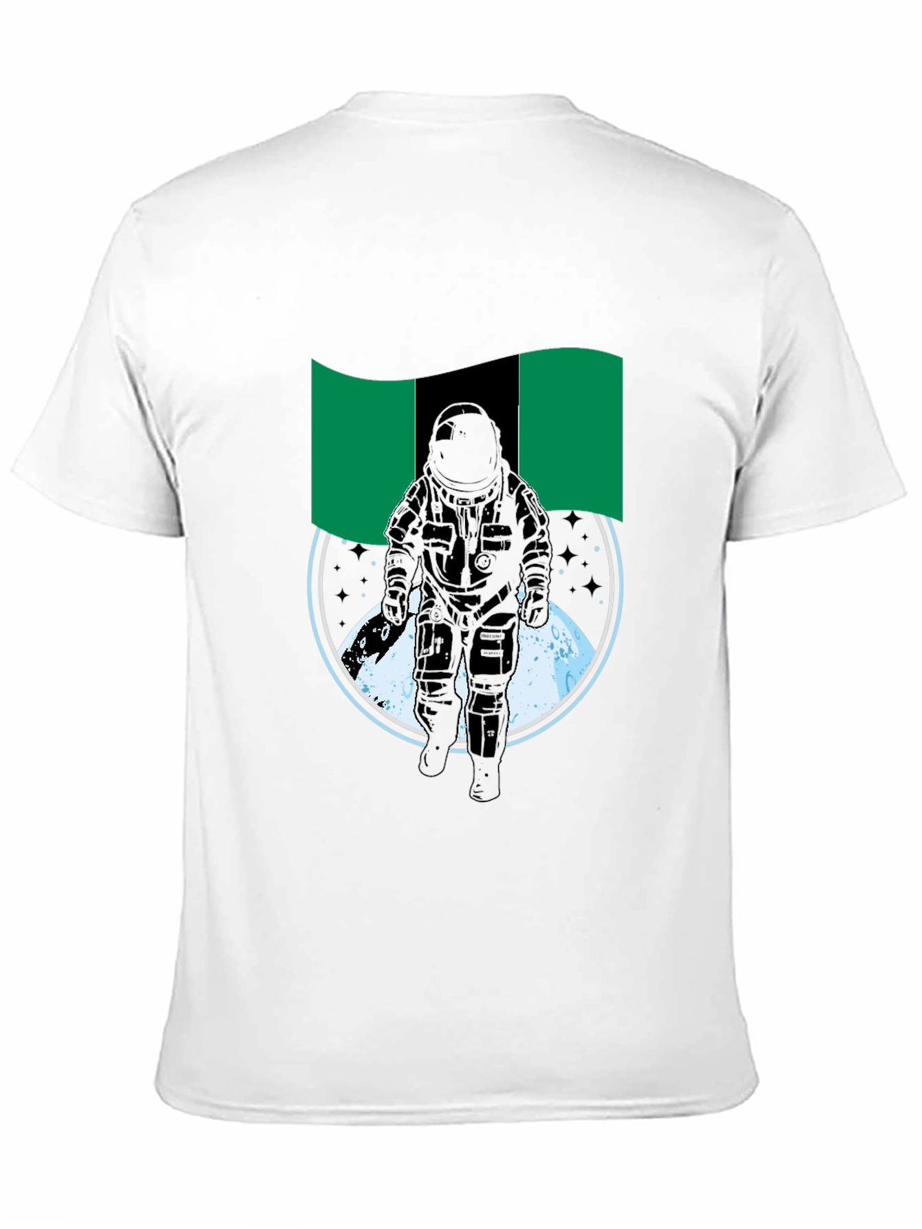 Astronaut Nigeria Flag Graphic Tee
