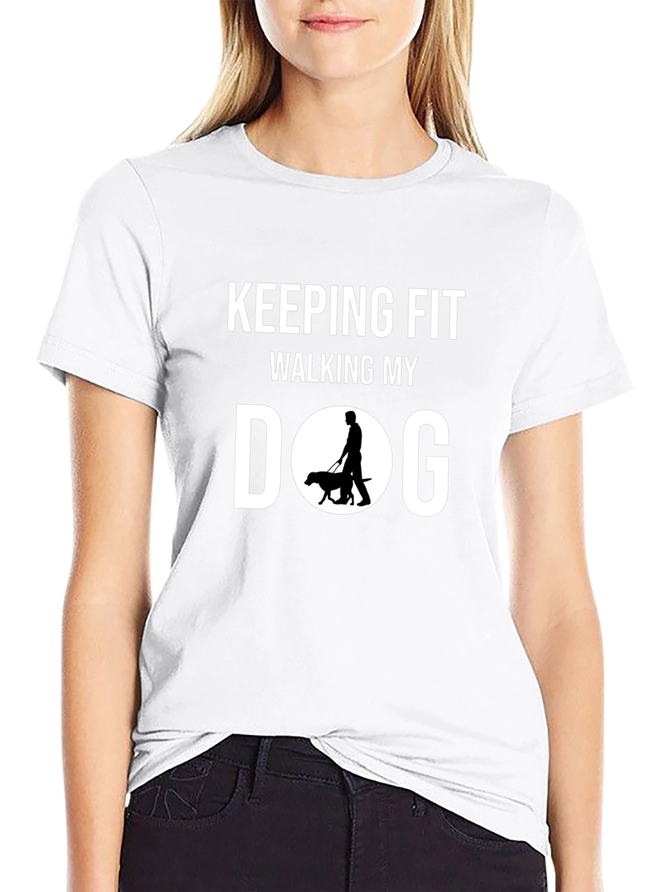 Keeping Fit Walking My Dog Graphic Tee