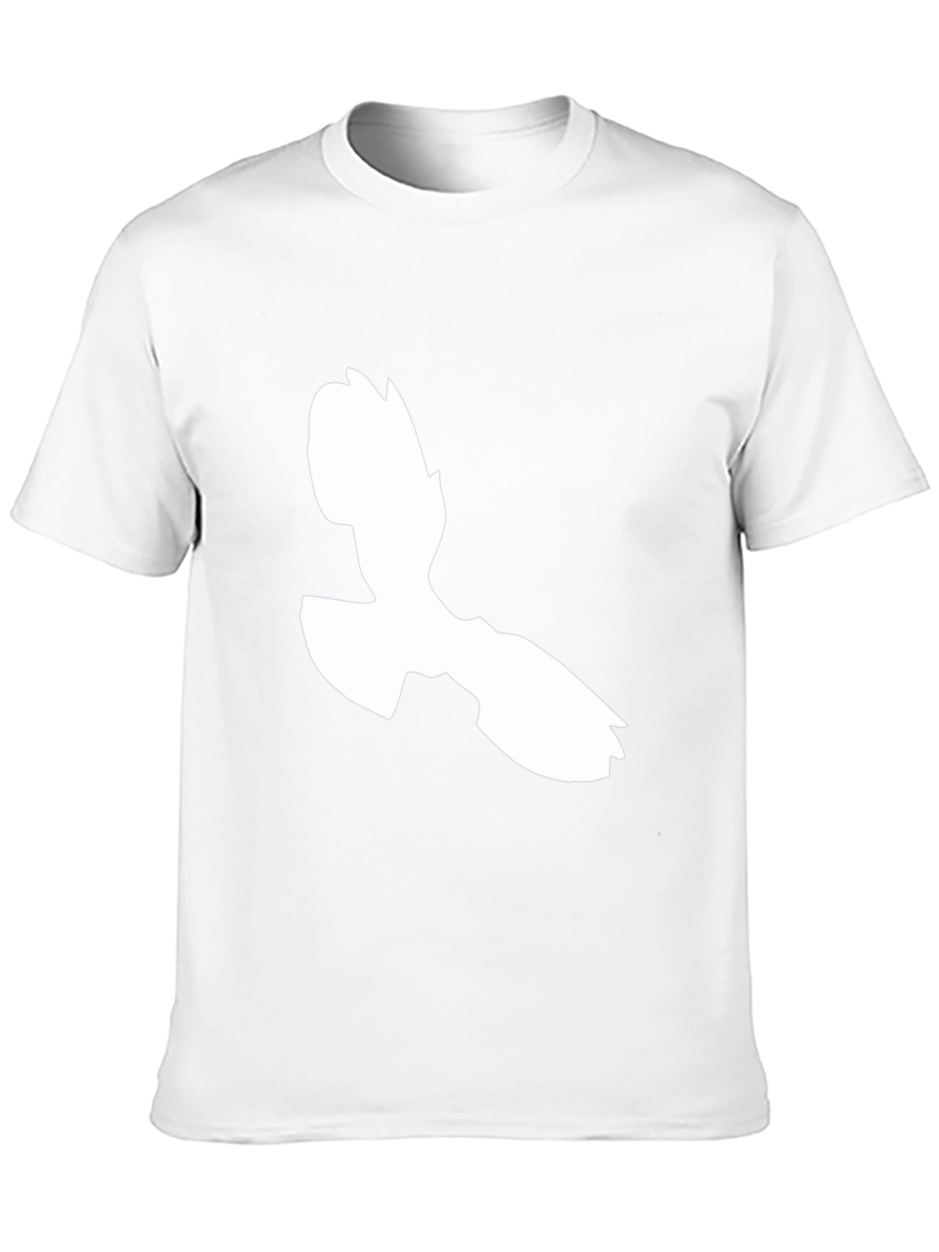 Abstract White Figure Graphic Black T-Shirt