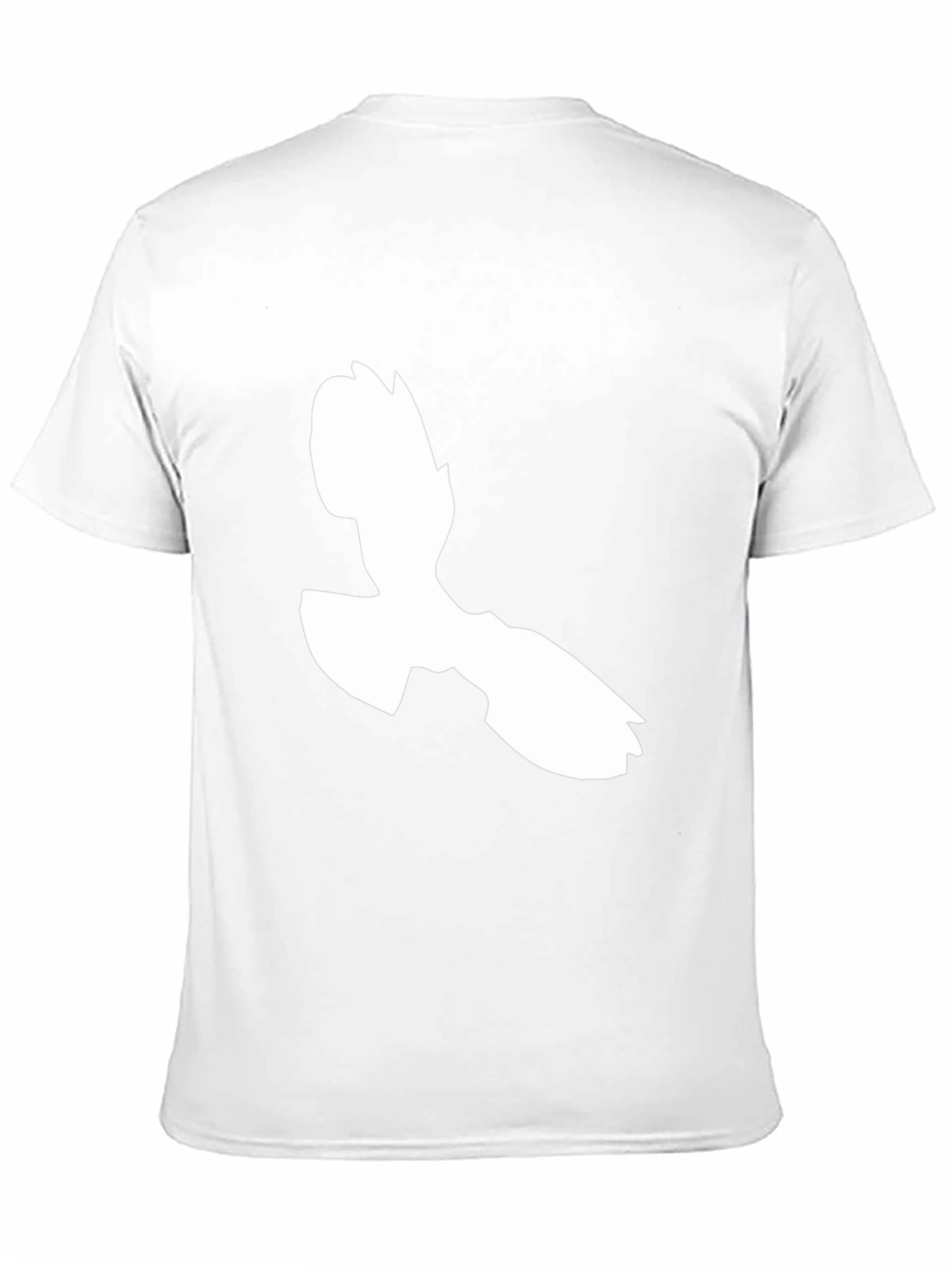 Abstract White Figure Graphic Black T-Shirt