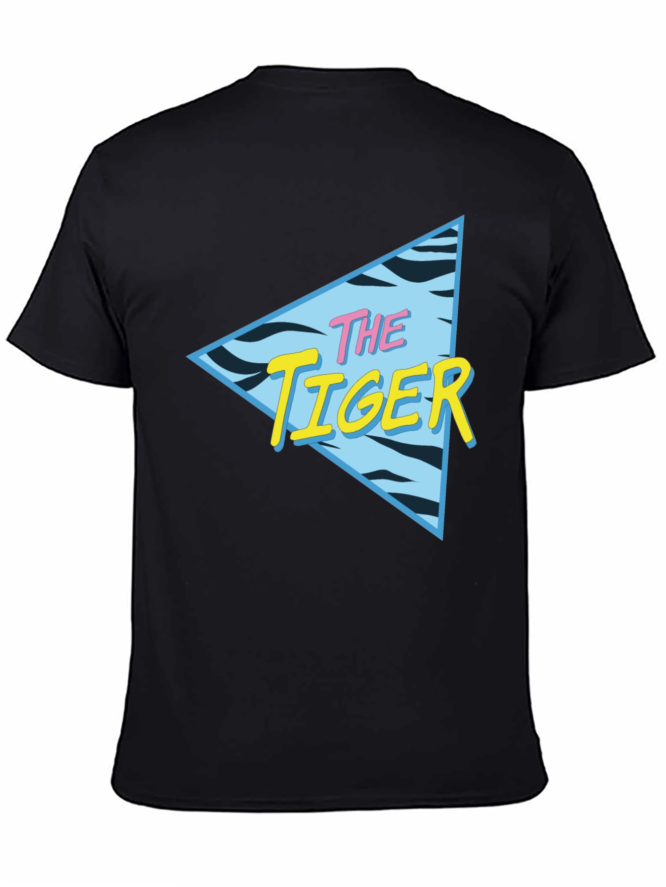 Retro The Tiger Graphic Black T-Shirt