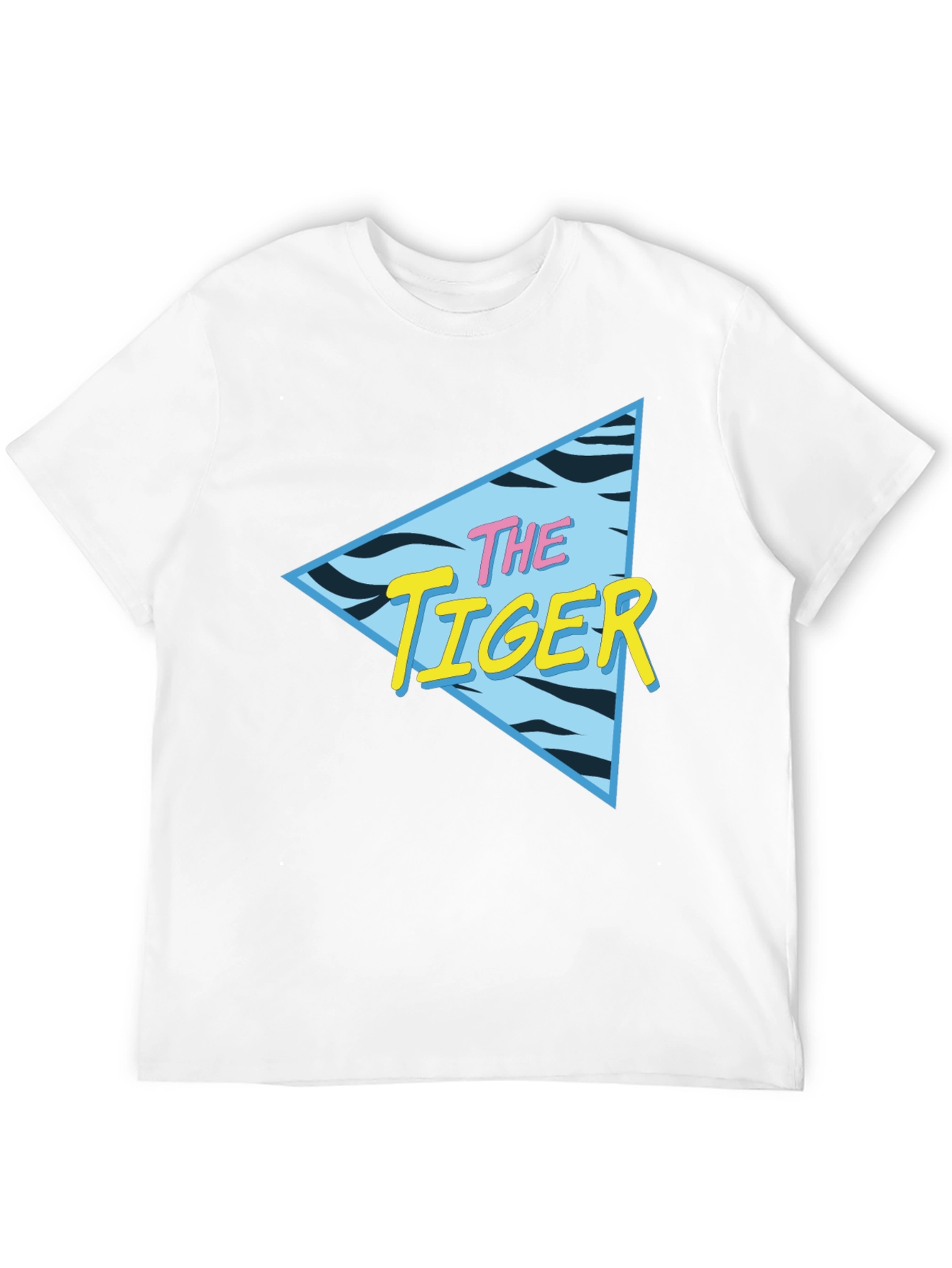 Retro The Tiger Graphic Black T-Shirt