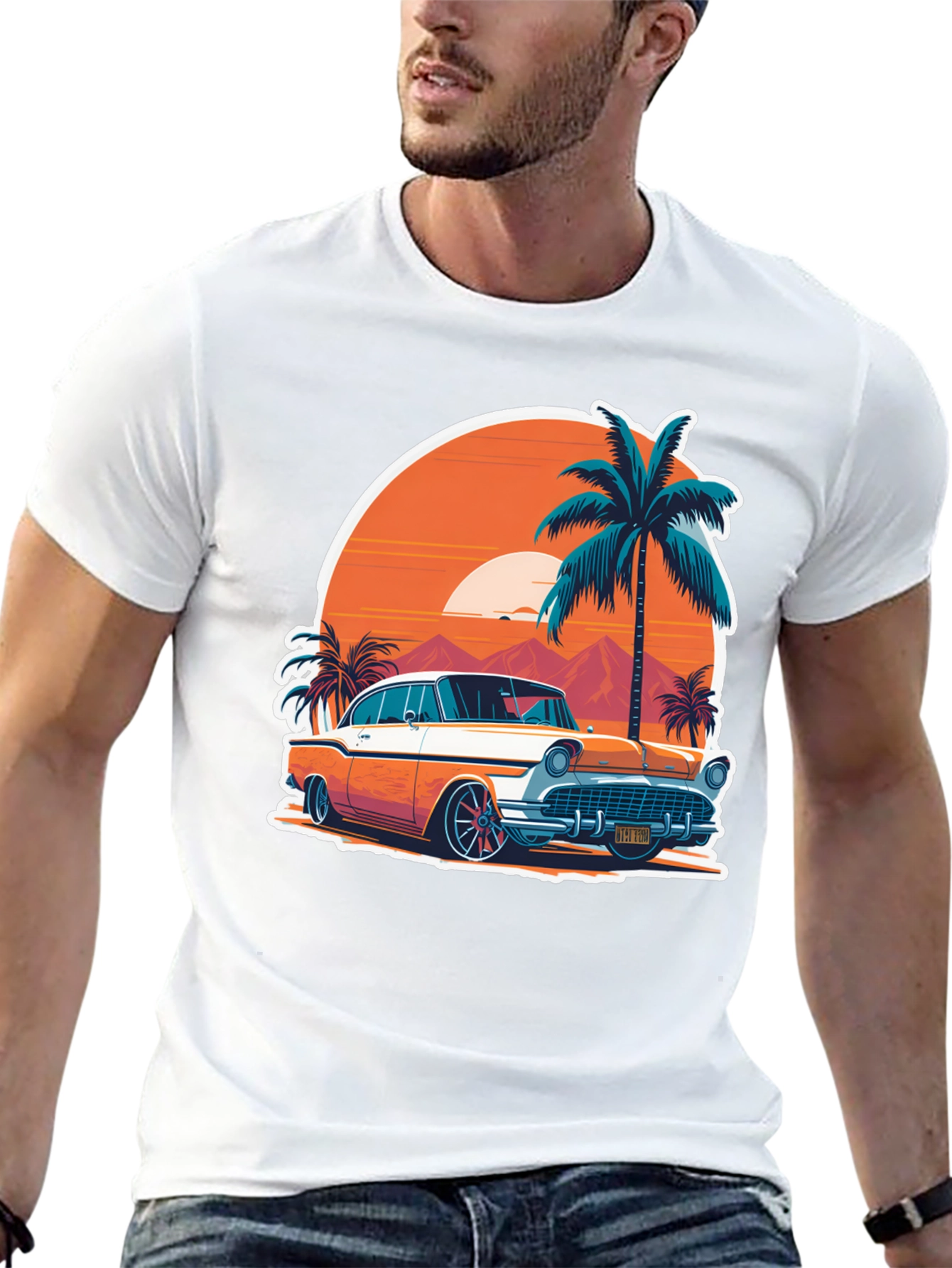 Classic Car Graphic Tee - Retro Style