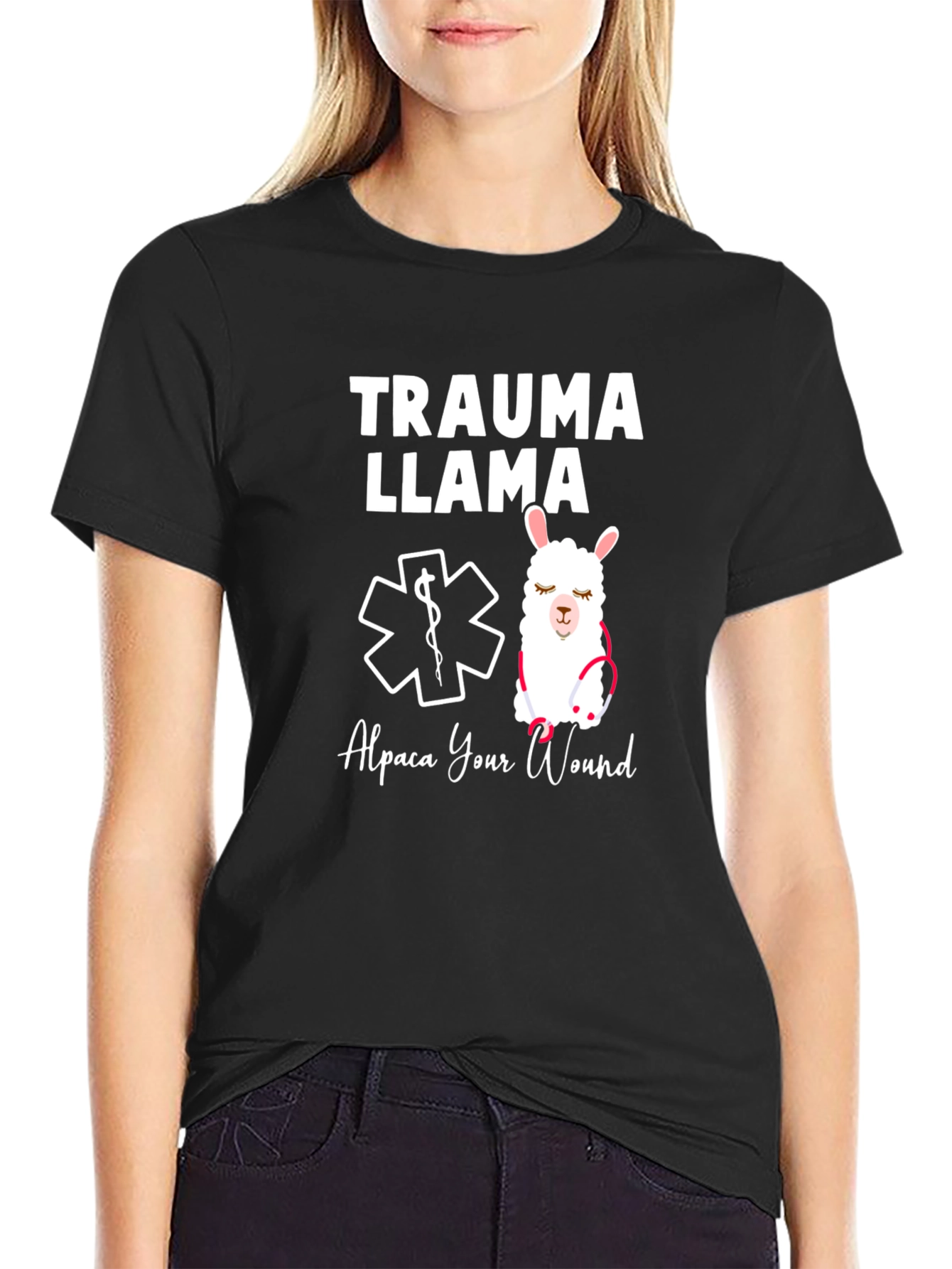 Trauma Llama T-Shirt - Alpaca Your Wound