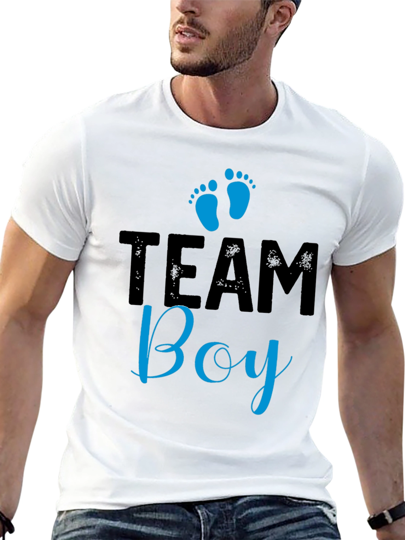Team Boy Graphic T-Shirt - Baby Shower Gender Reveal