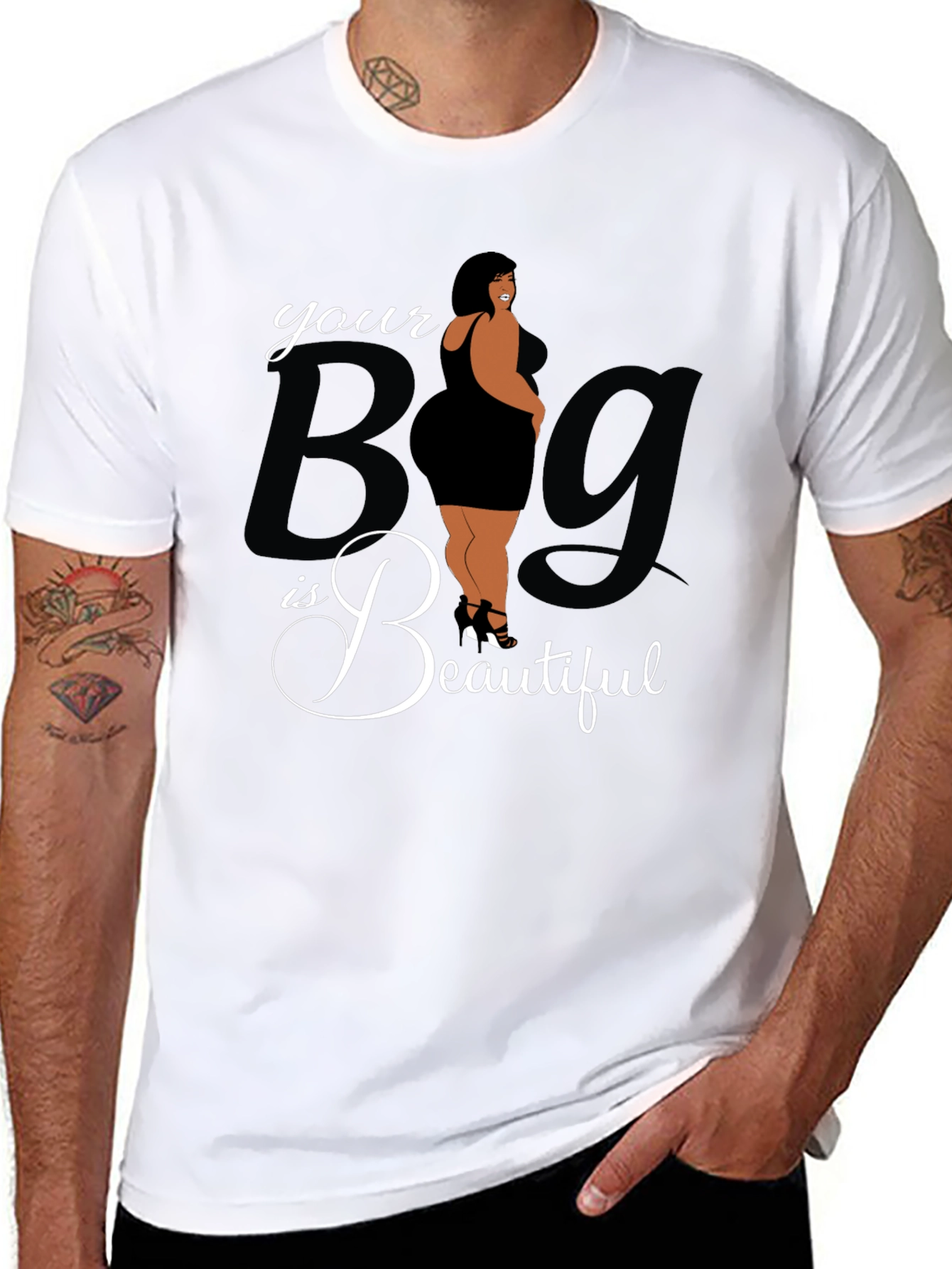 Body Positive Tee: Your Big is Beautiful Graphic T-Shirt