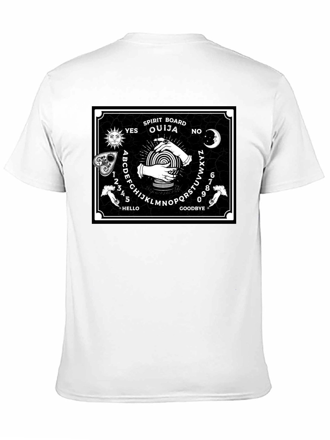 Ouija Board Graphic Print Black T-Shirt