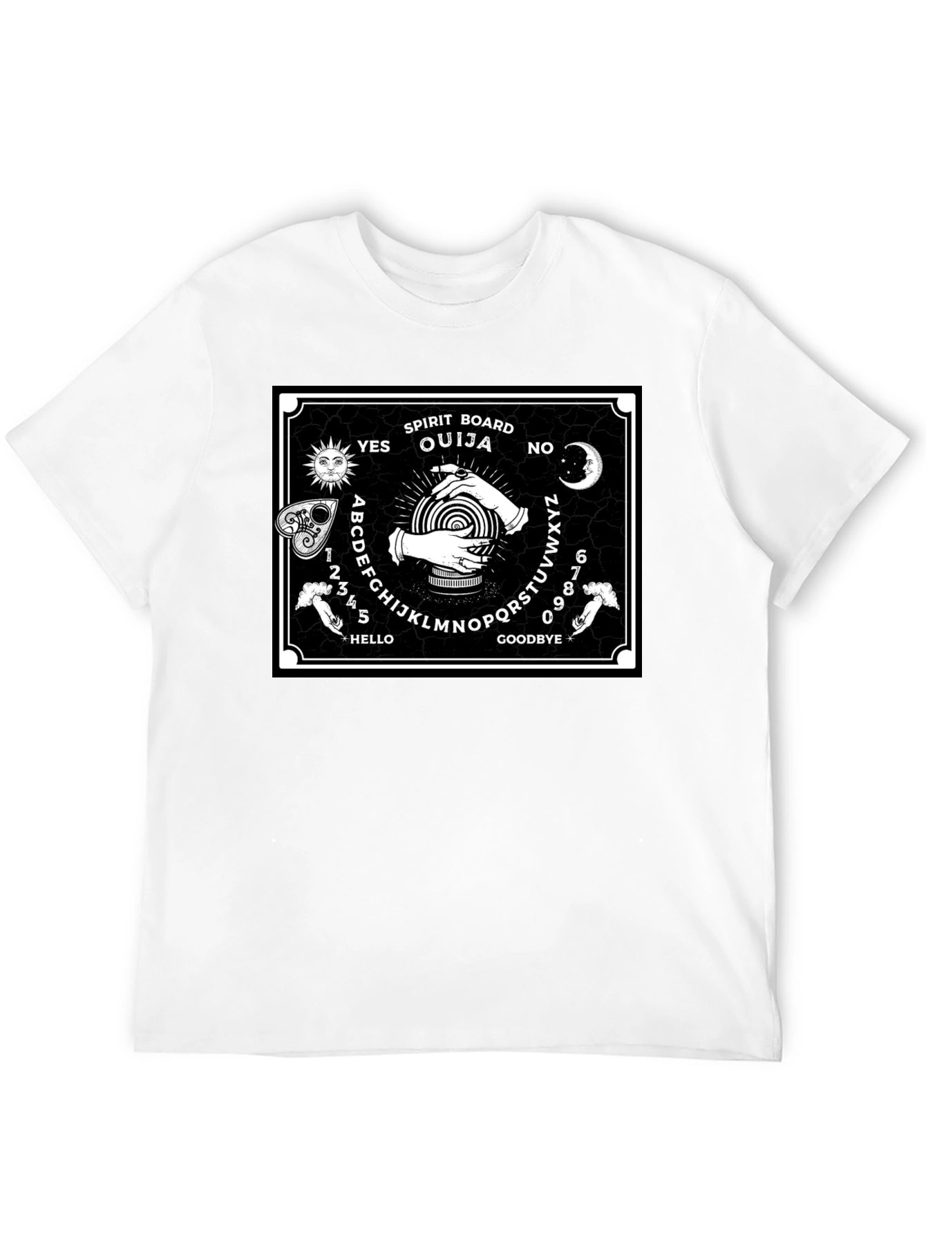 Ouija Board Graphic Print Black T-Shirt