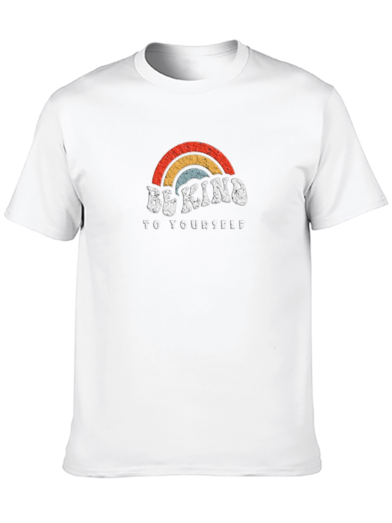 Be Kind T-Shirt - Retro Rainbow Design