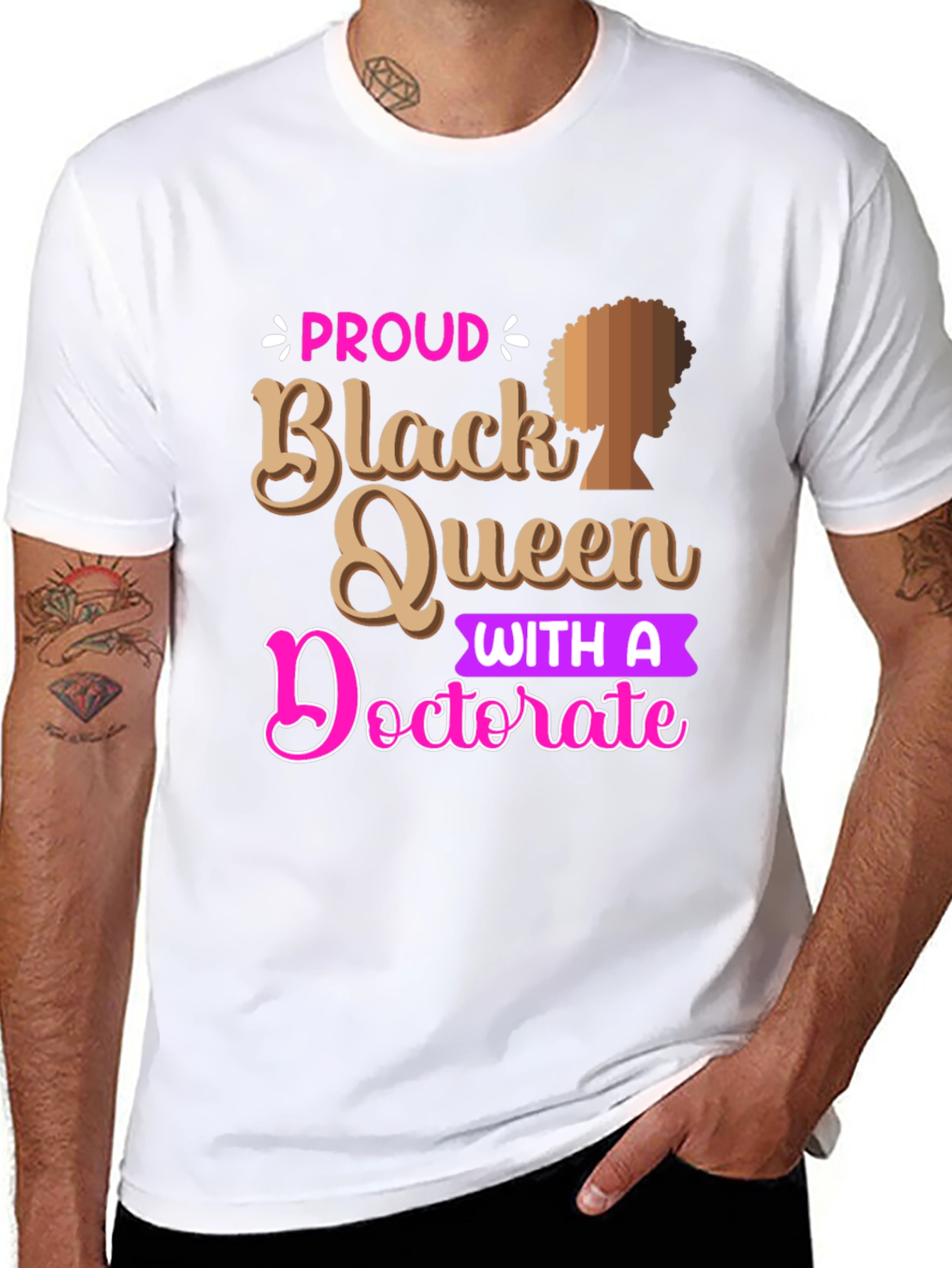 Proud Black Queen Doctorate Graphic Tee