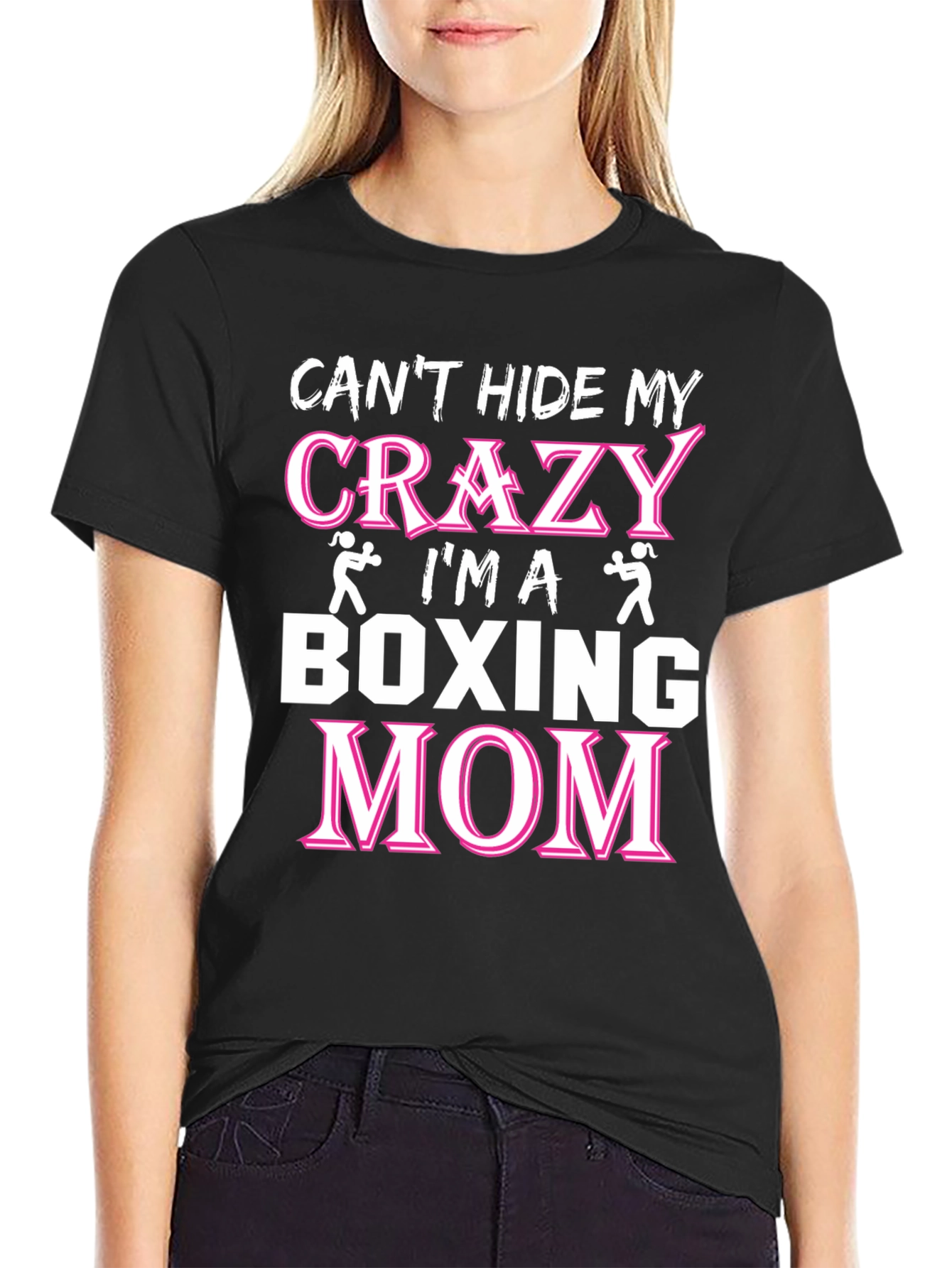 Crazy Boxing Mom Graphic T-Shirt