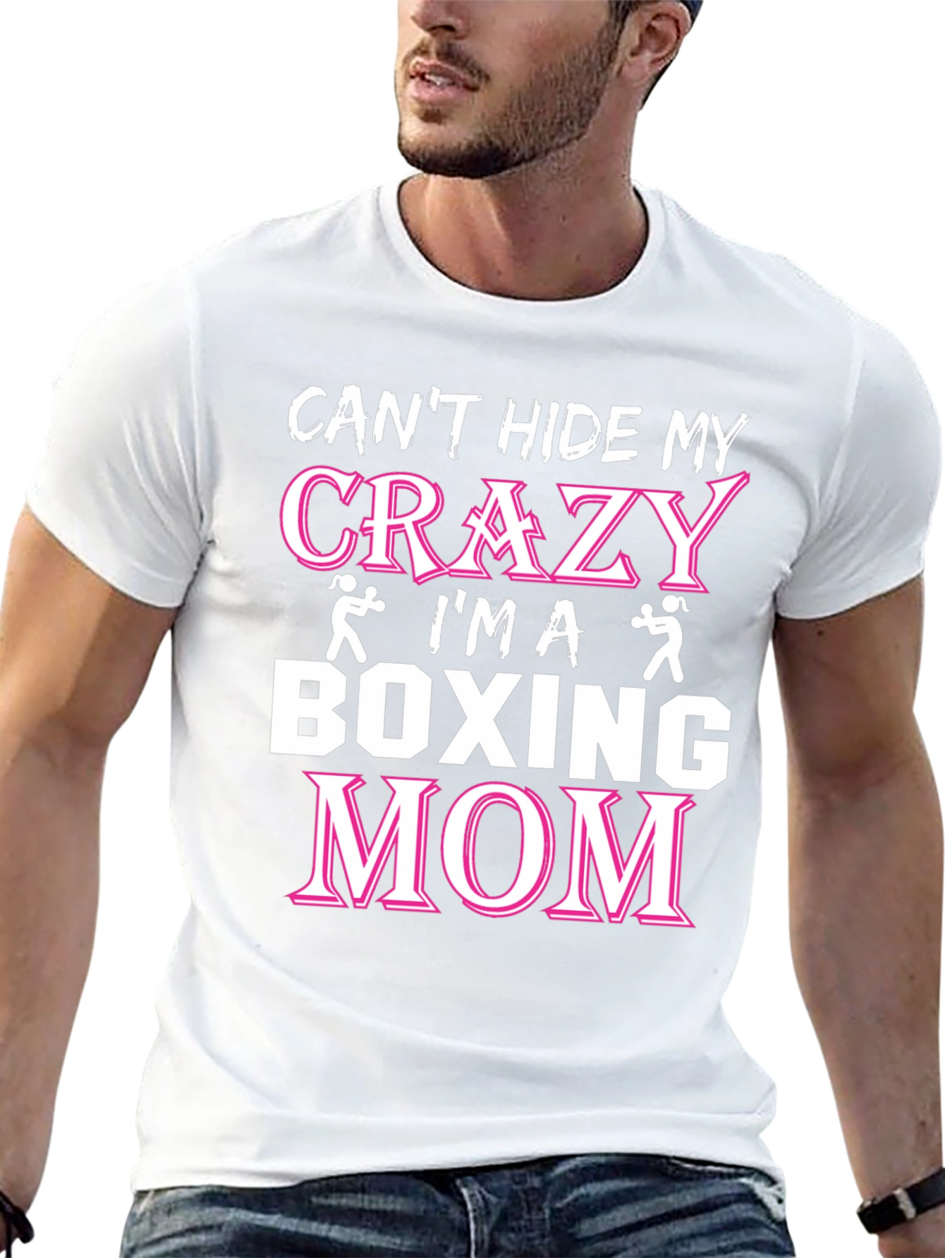Crazy Boxing Mom Graphic T-Shirt