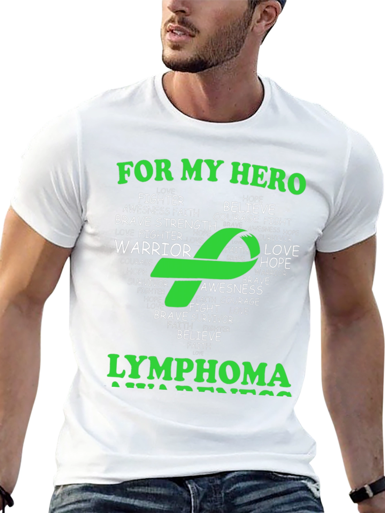 Lymphoma Awareness T-Shirt - For My Hero