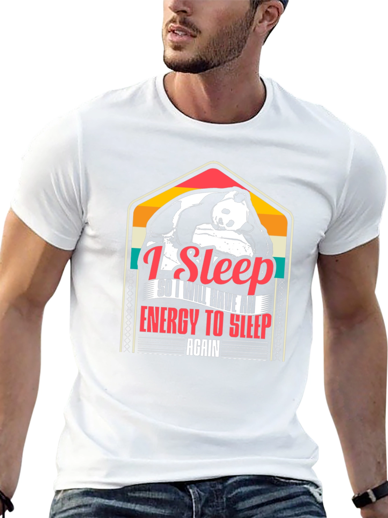 I Sleep Panda Graphic Tee - Black