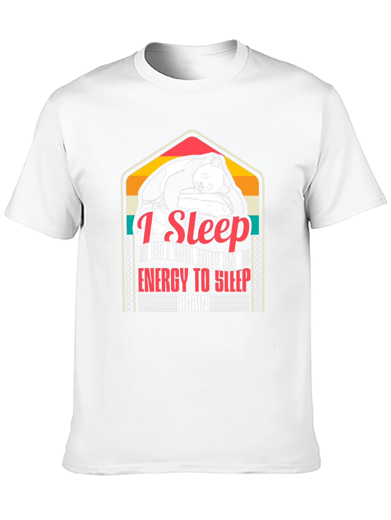 I Sleep Panda Graphic Tee - Black