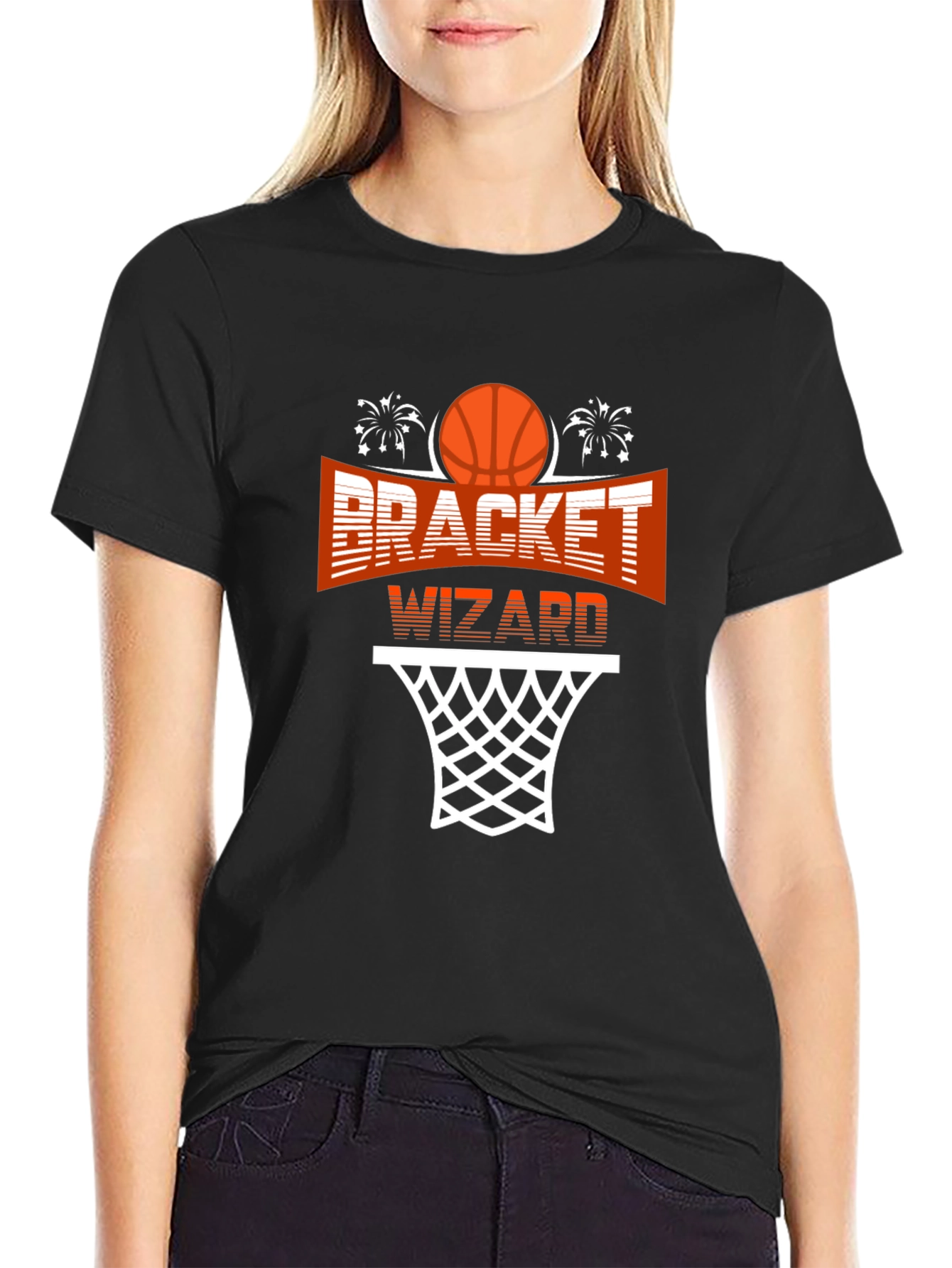 Bracket Wizard Graphic T-Shirt - Basketball Fan Apparel