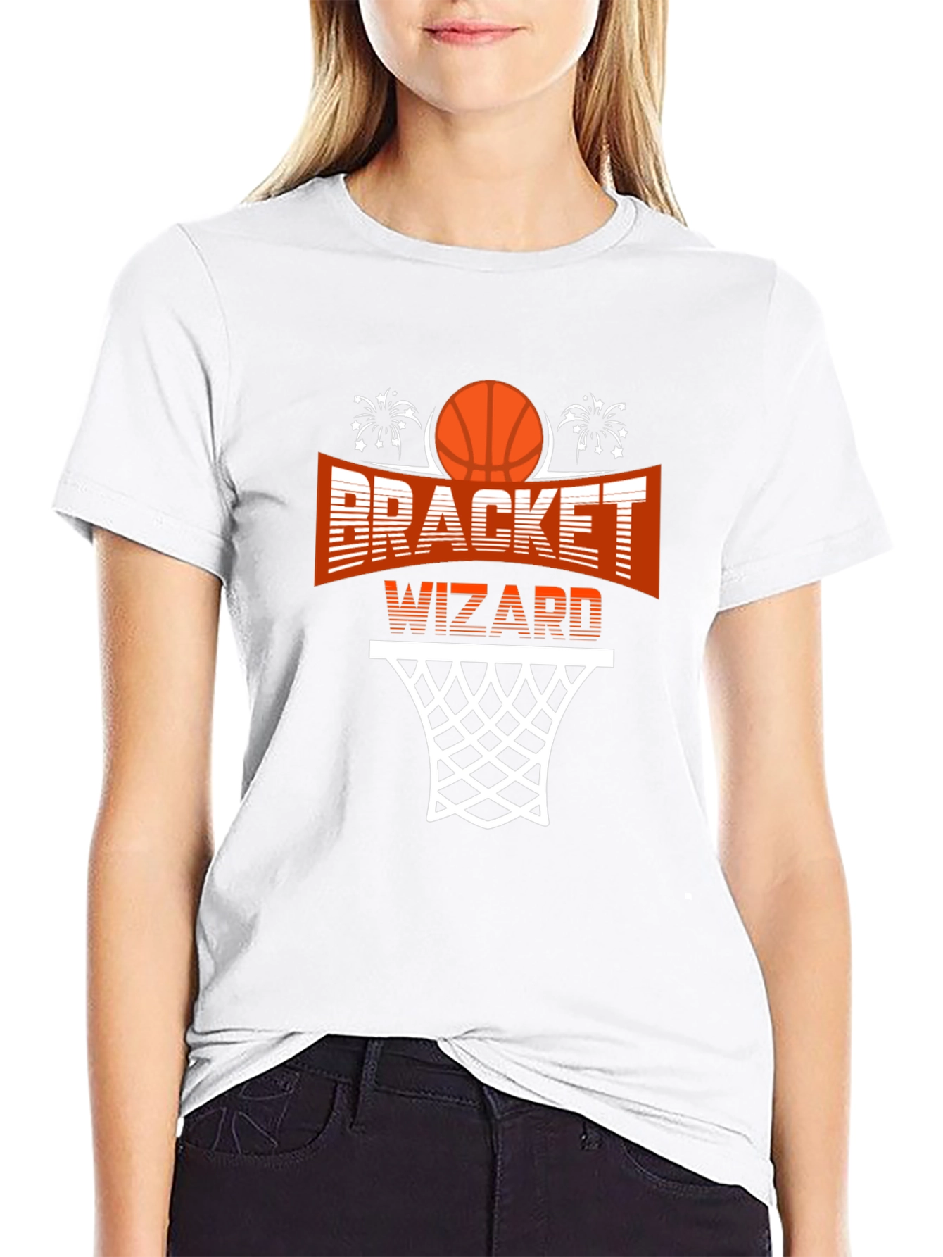 Bracket Wizard Graphic T-Shirt - Basketball Fan Apparel
