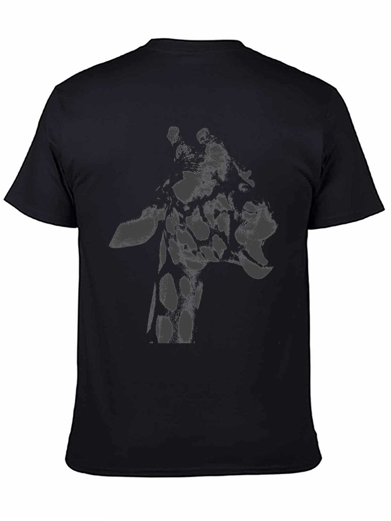 Giraffe Graphic Print T-Shirt - Casual Crew Neck Tee