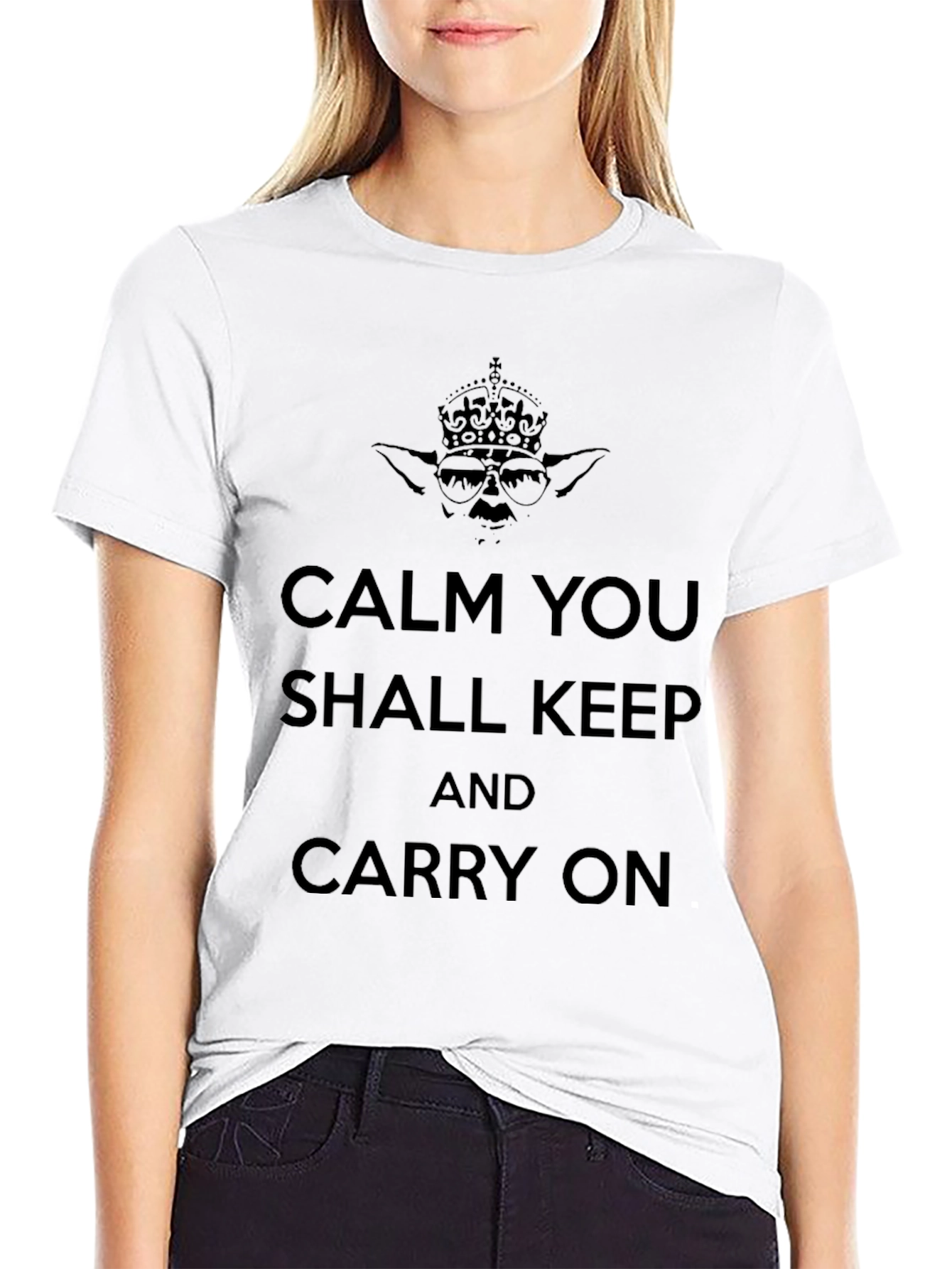 Calm You Shall Keep On T-Shirt - Yoda Style