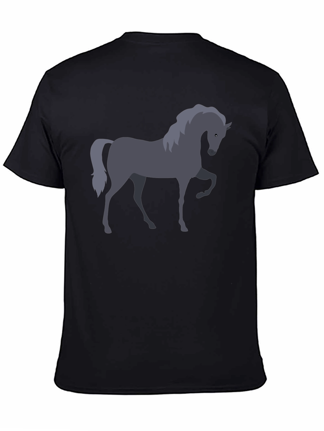 Horse Graphic T-Shirt - Black Cotton Tee