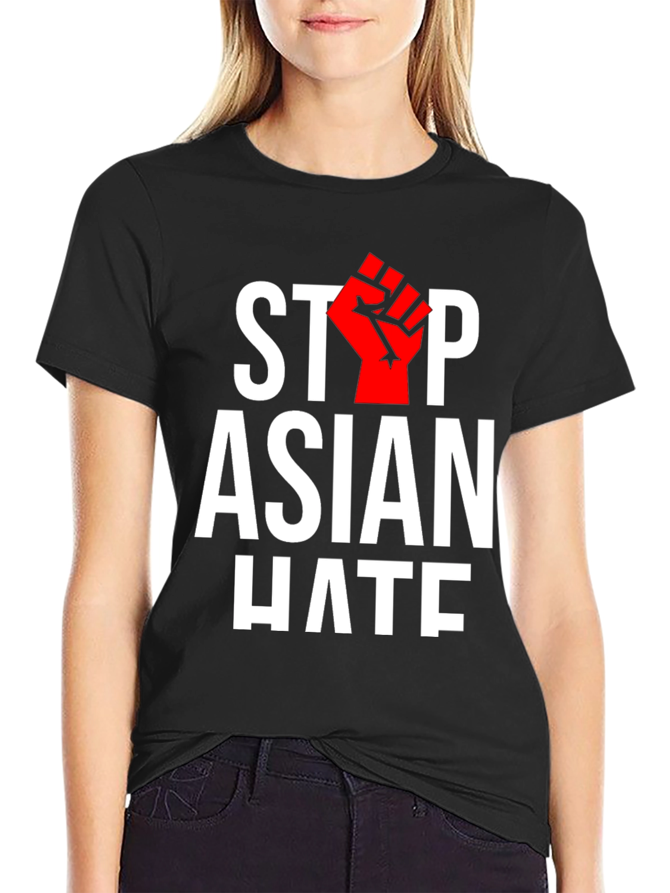 Stop Asian Hate T-Shirt - Black