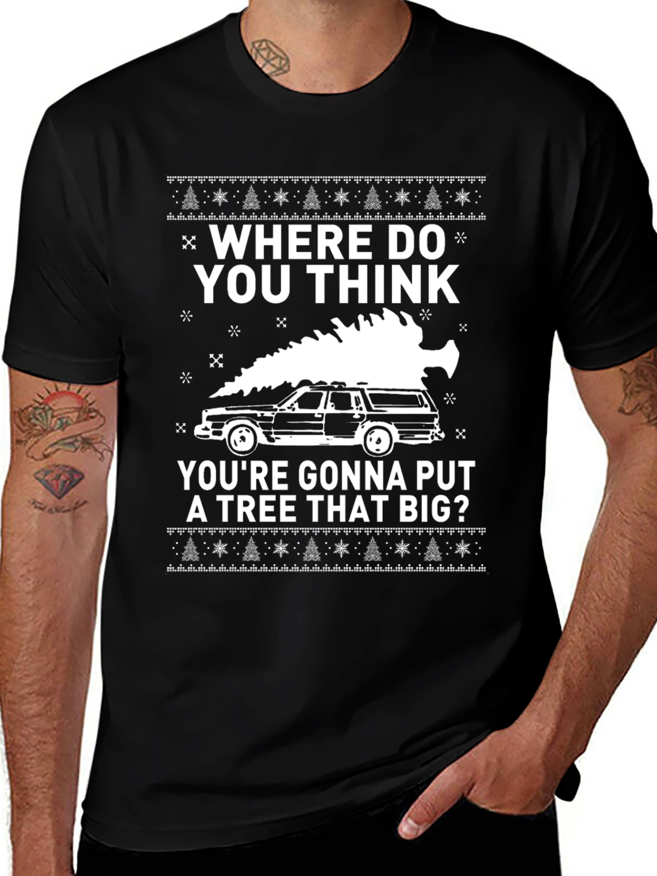 Funny Christmas Vacation Tree Car T-Shirt