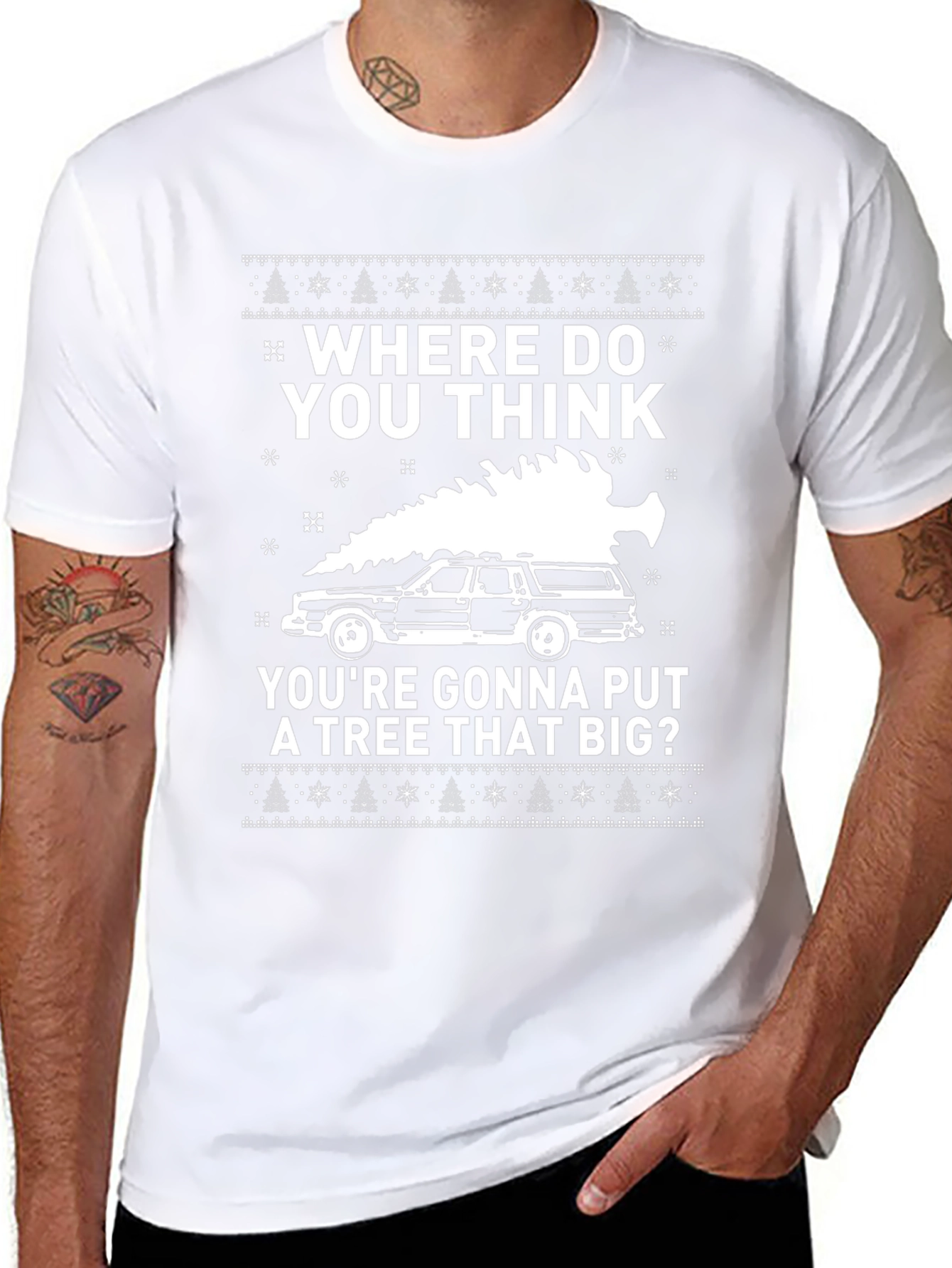 Funny Christmas Vacation Tree Car T-Shirt