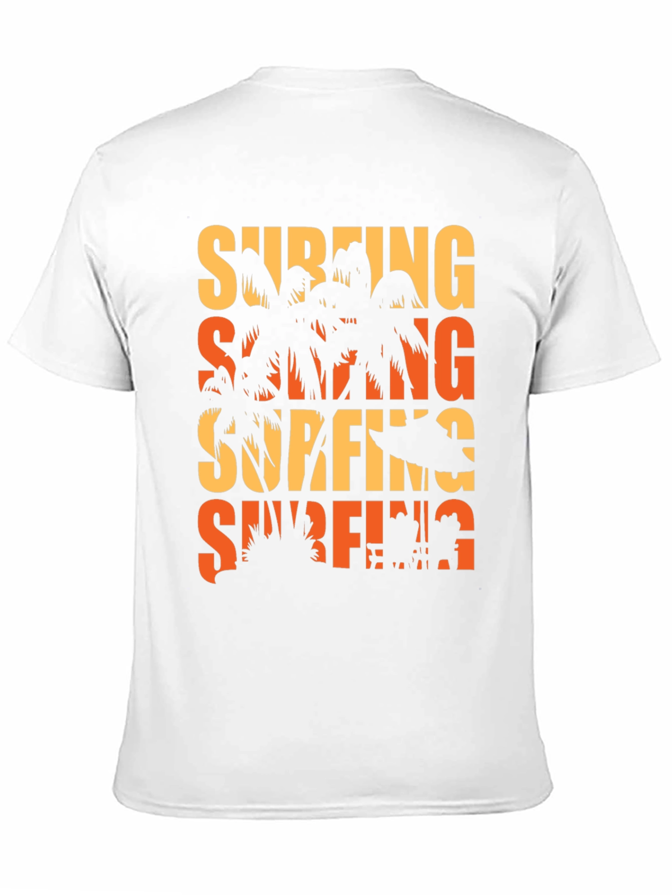 Surfing Palm Tree Graphic Tee