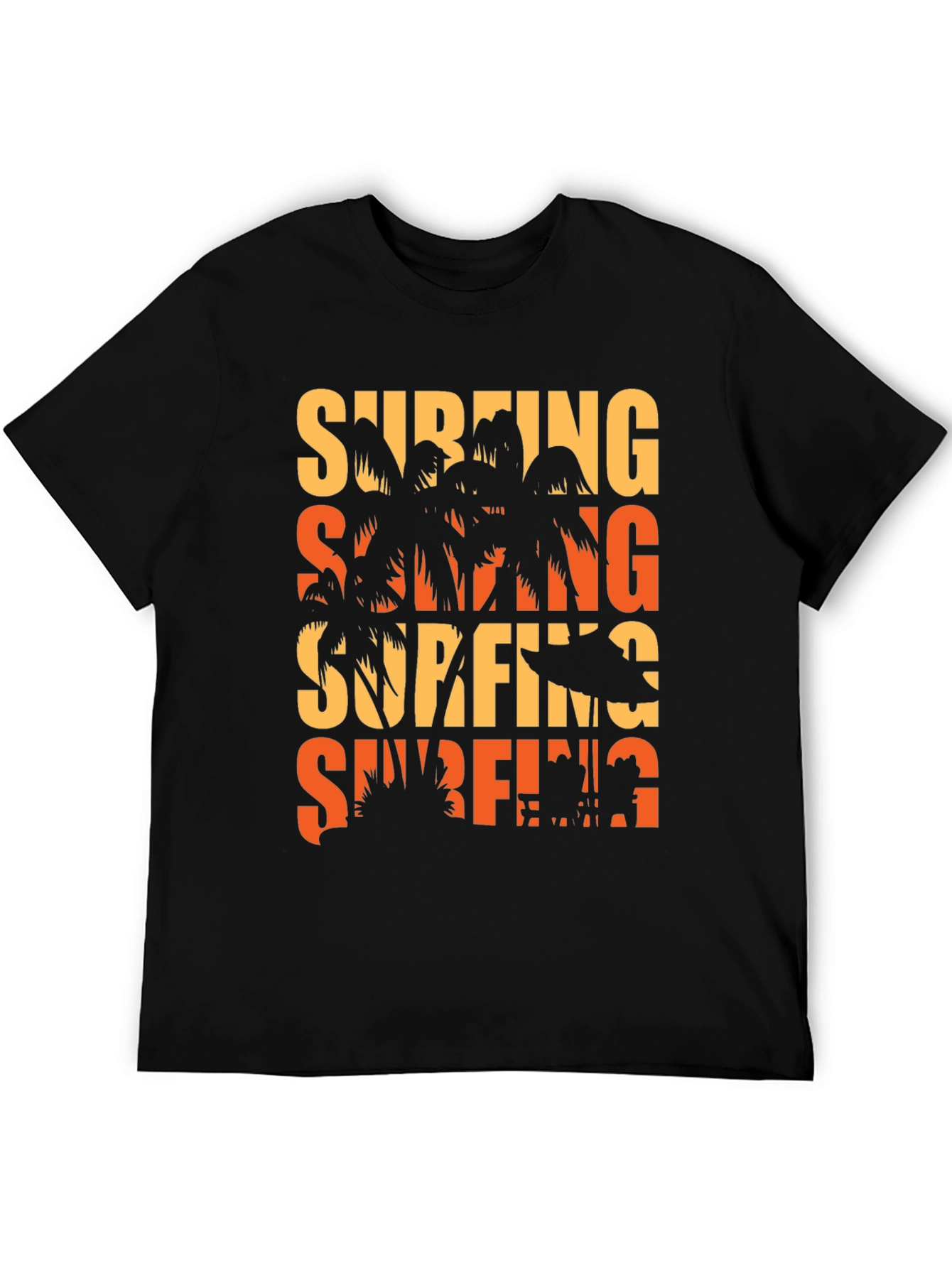 Surfing Palm Tree Graphic Tee