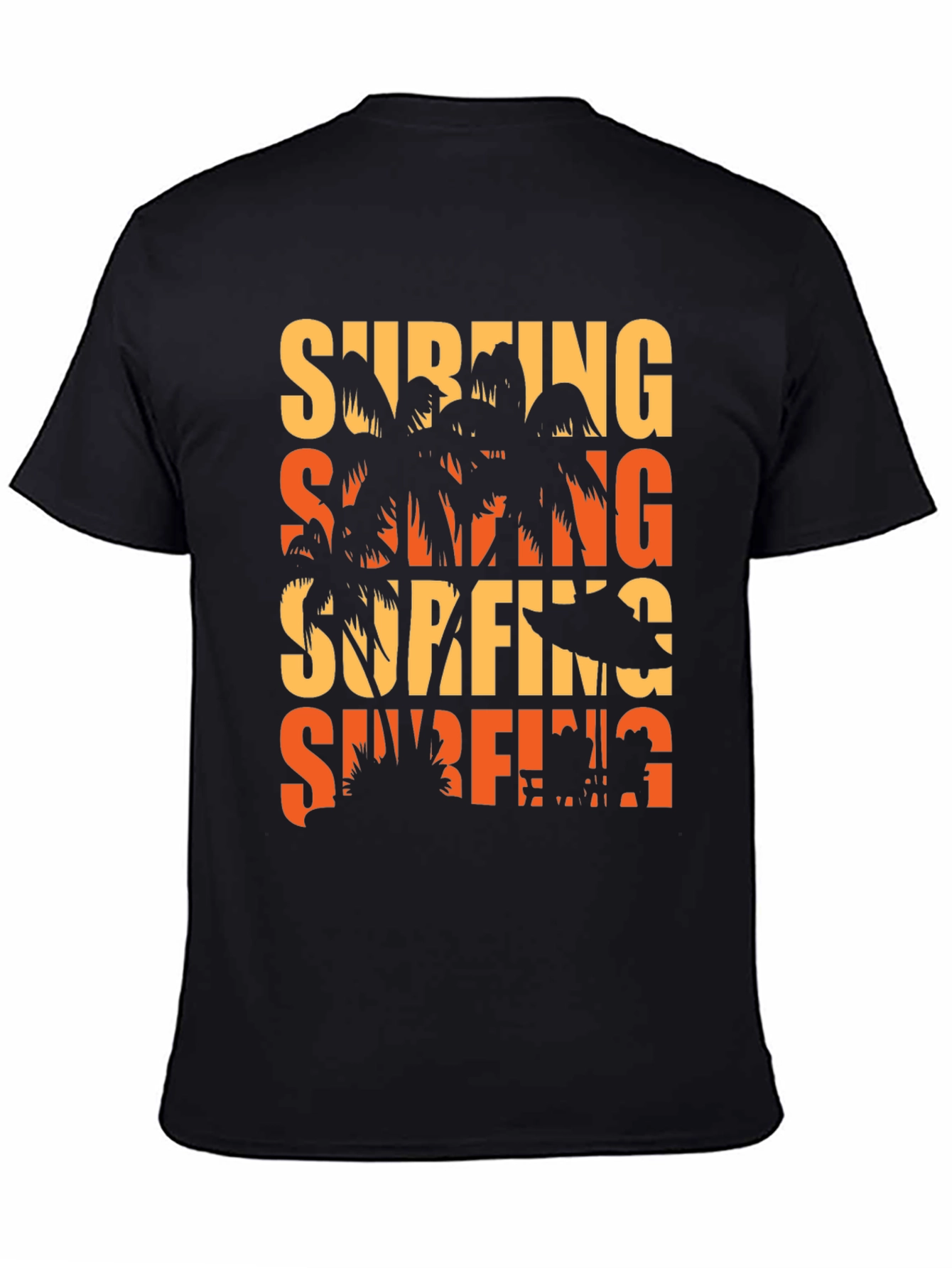 Surfing Palm Tree Graphic Tee