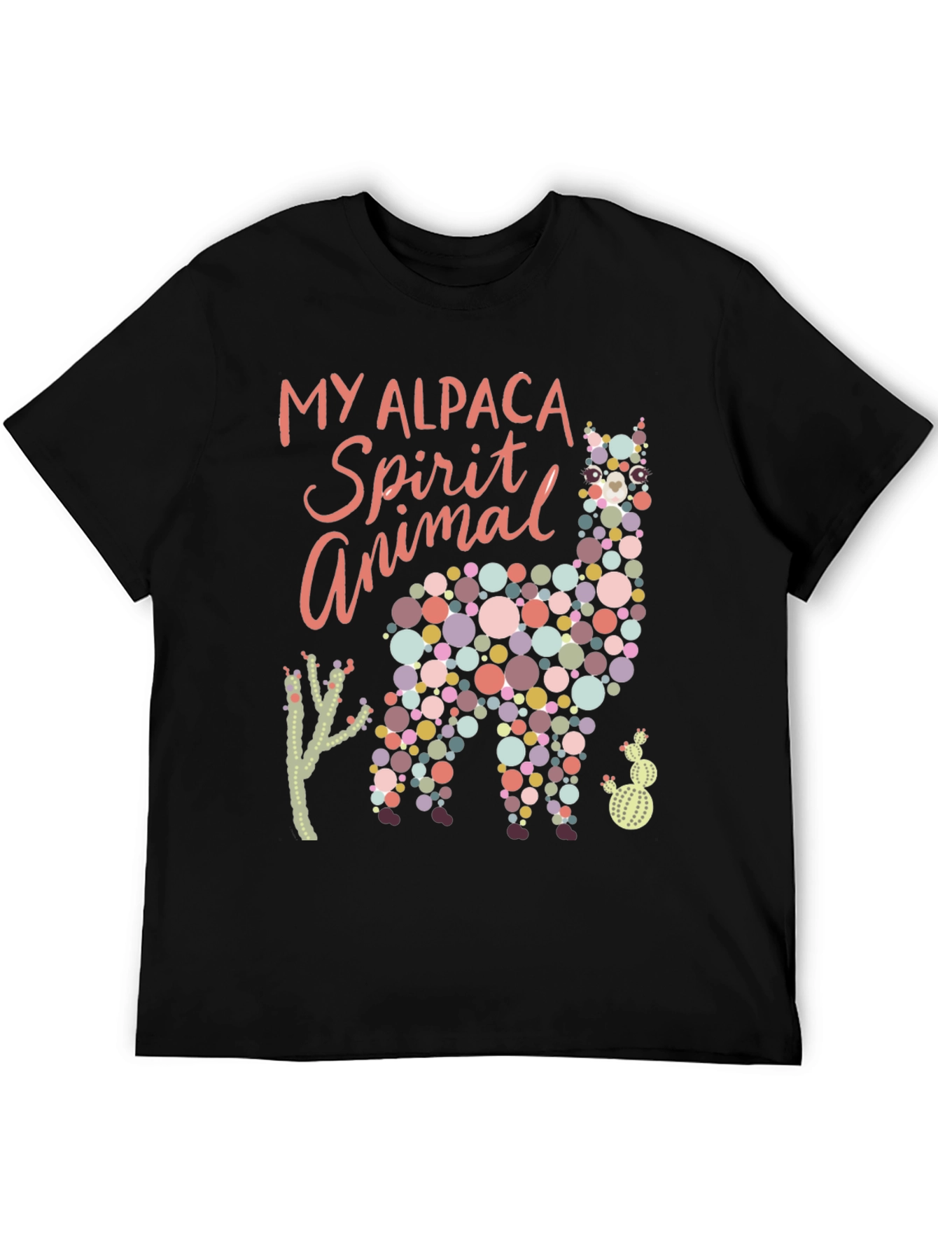 Alpaca Spirit Animal Graphic Tee - Black