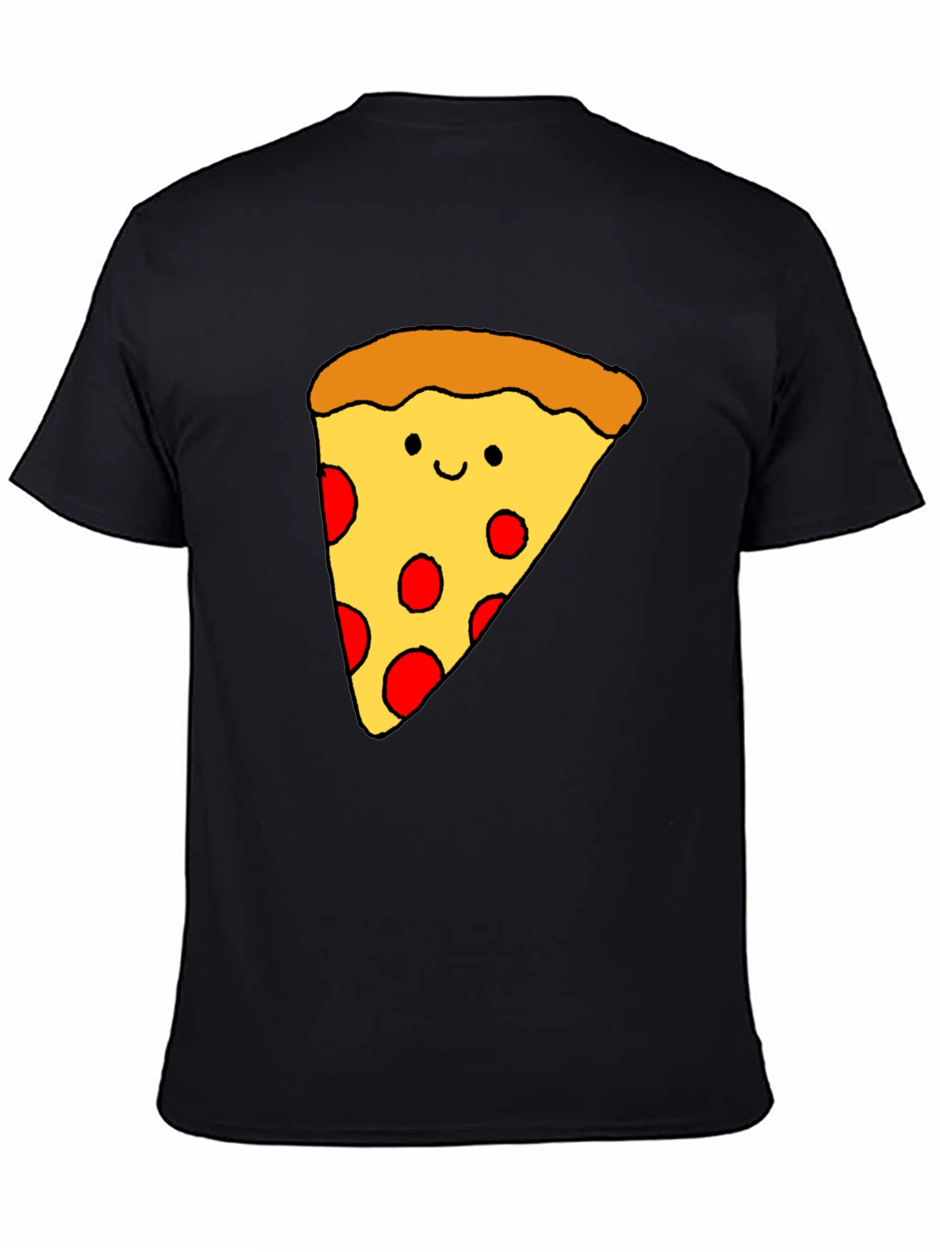 Fun Pizza Graphic T-Shirt - Black