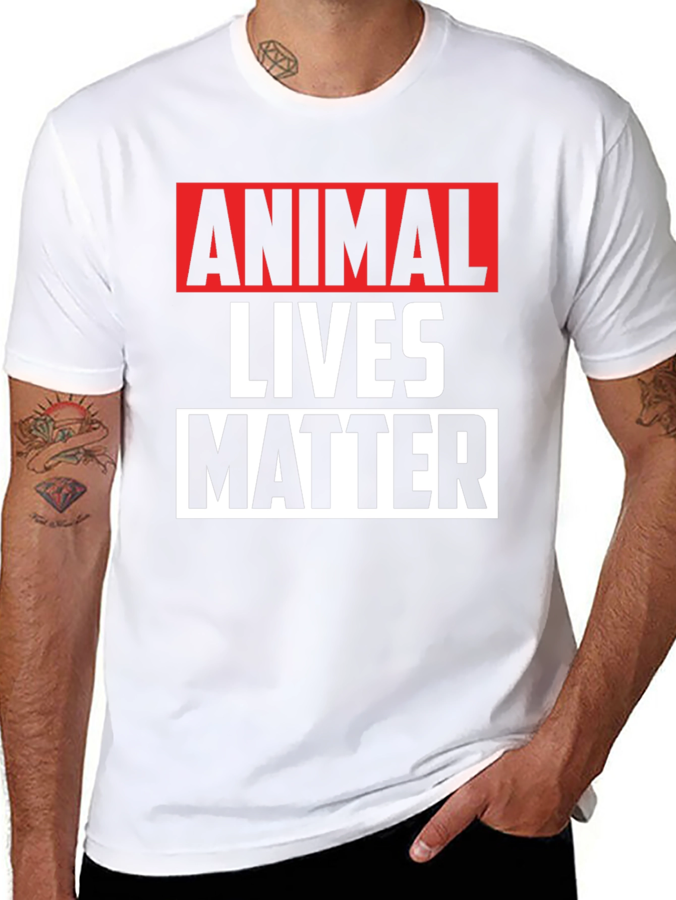 Animal Lives Matter Graphic Tee - Black Unisex T-Shirt
