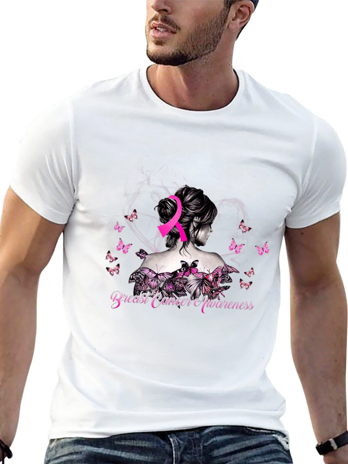 Breast Cancer Awareness Butterfly T-Shirt