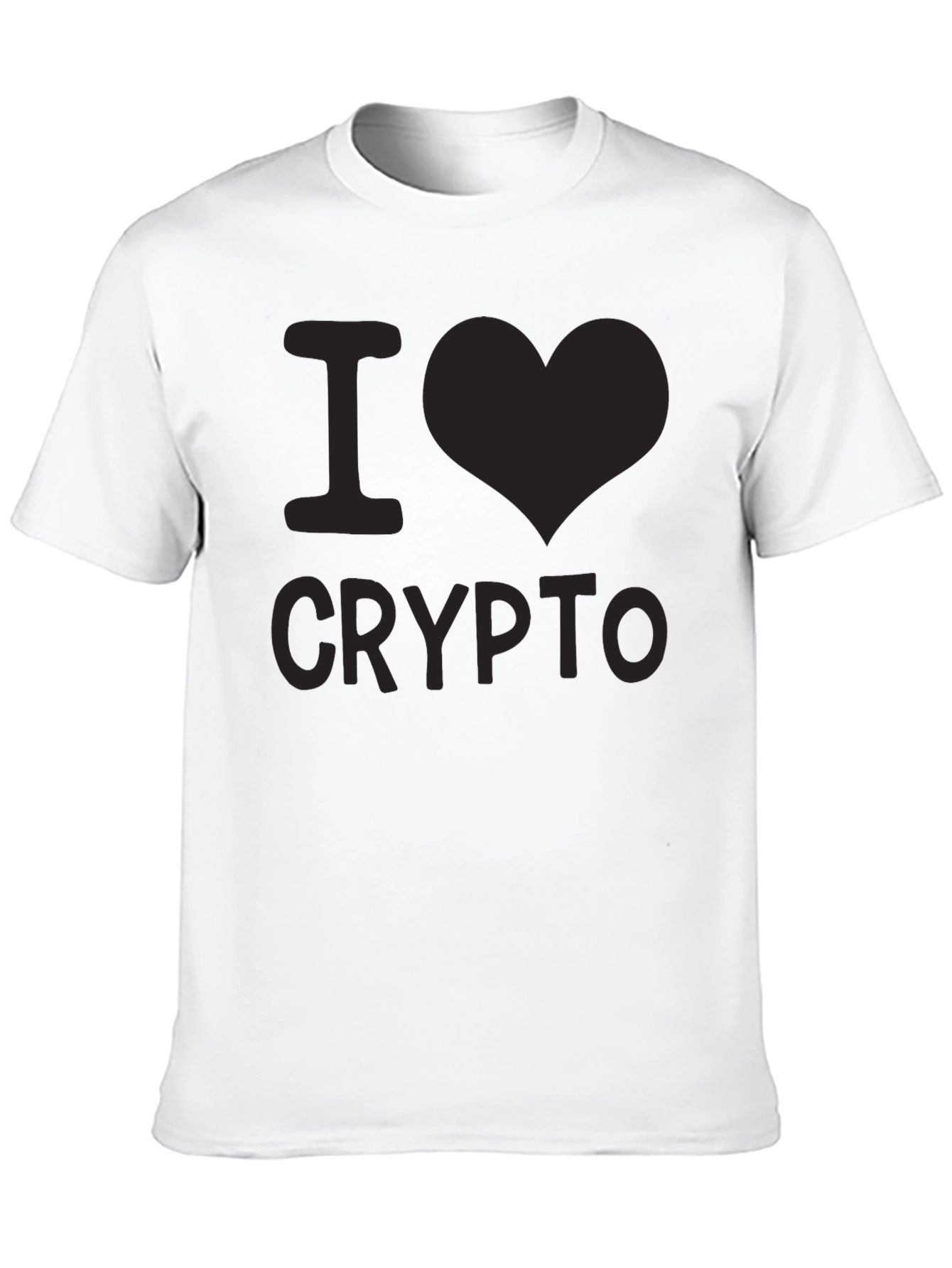 I Love Crypto Black T-Shirt