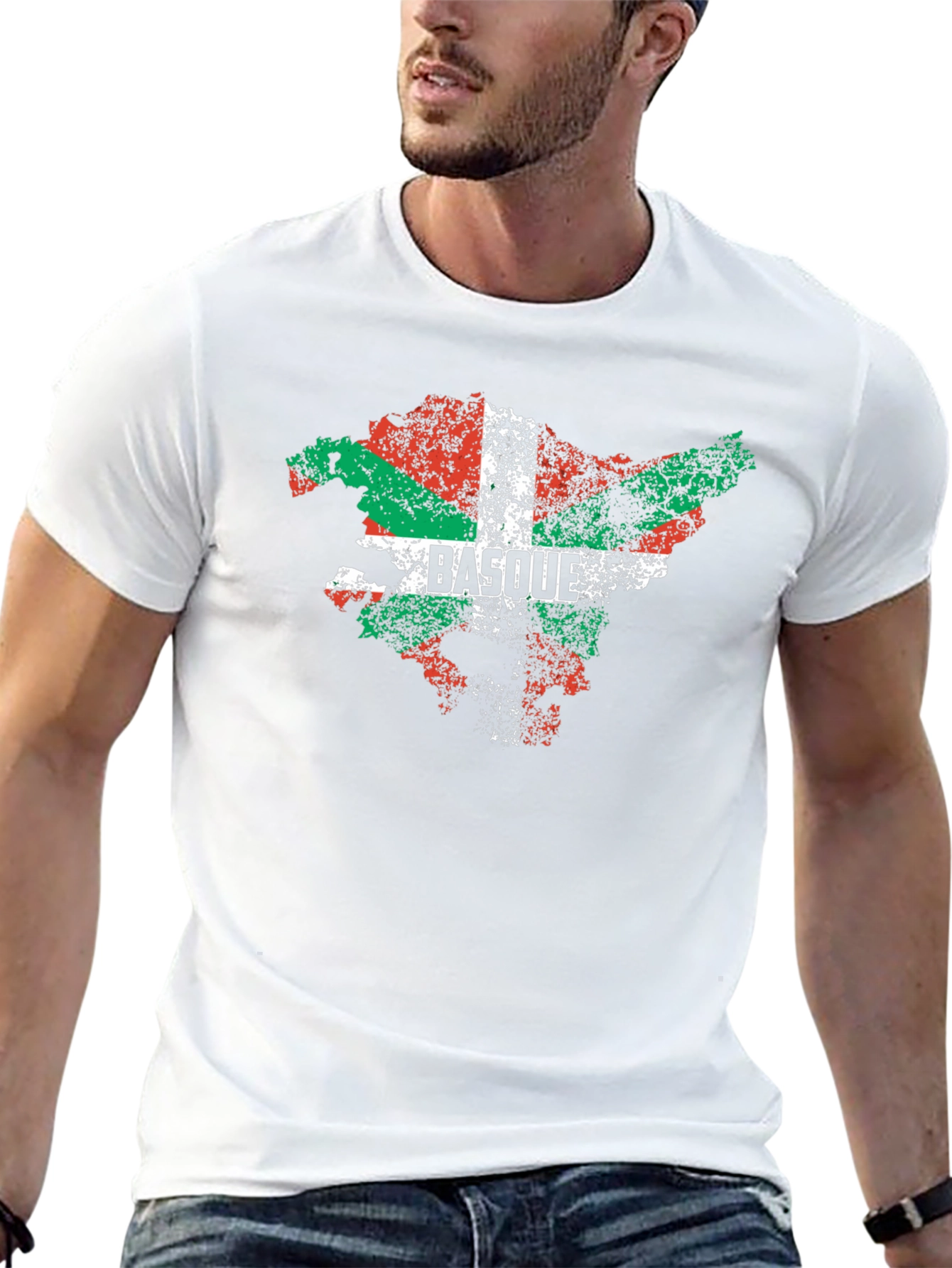 Basque Country Flag Distressed T-Shirt