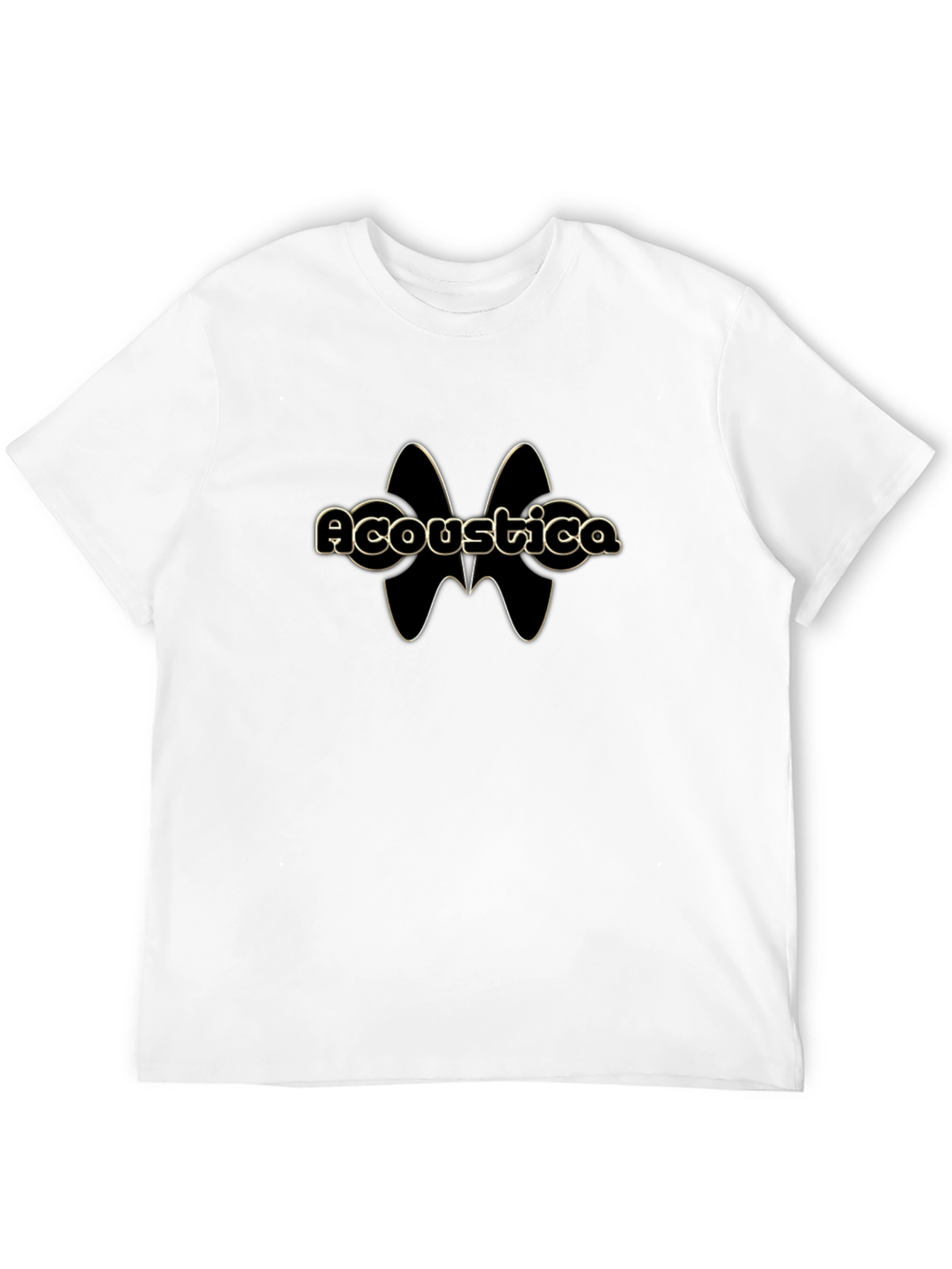 Acoustica Graphic Print Black T-Shirt