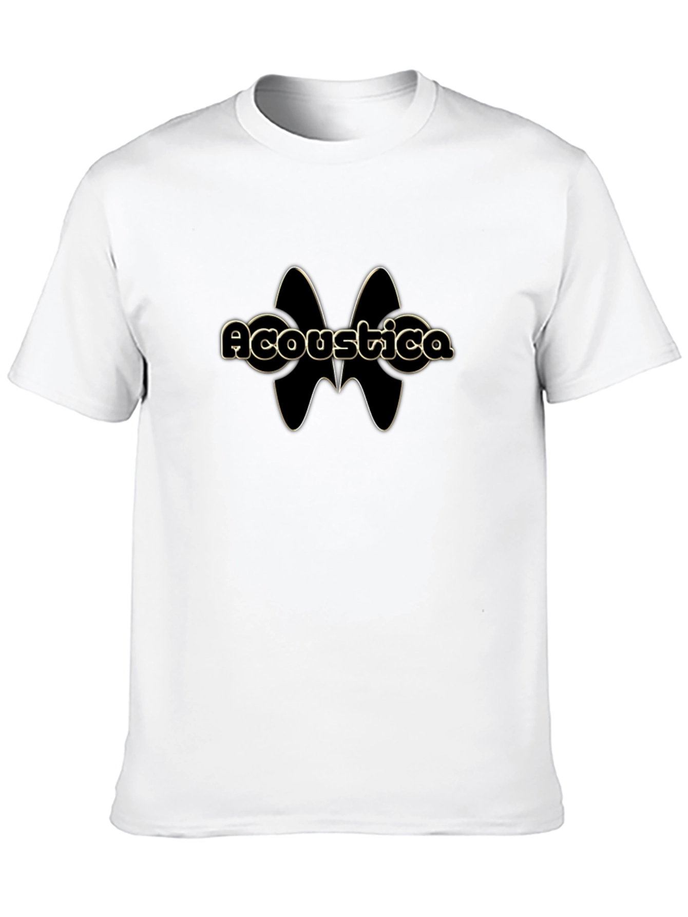 Acoustica Graphic Print Black T-Shirt
