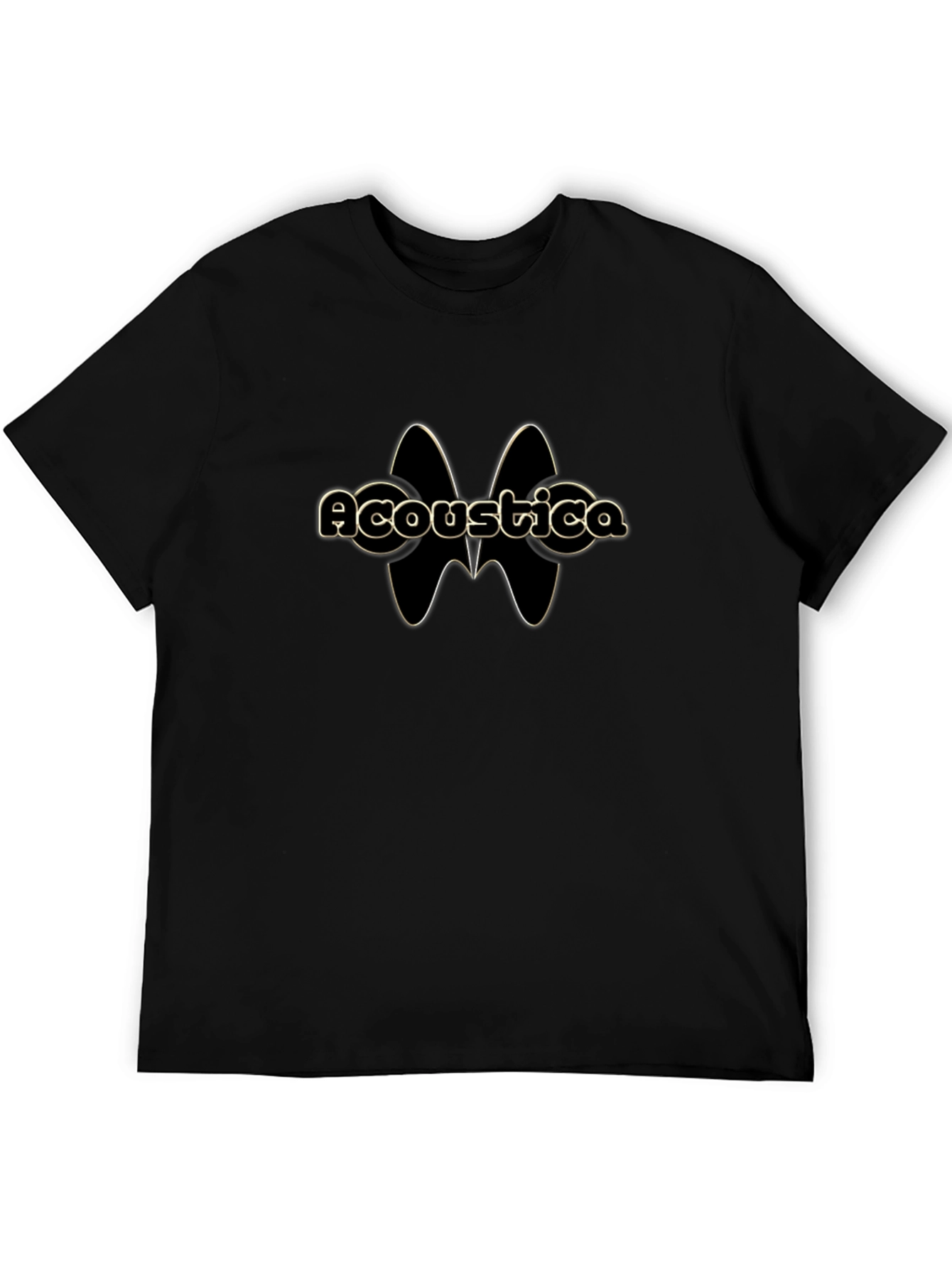 Acoustica Graphic Print Black T-Shirt