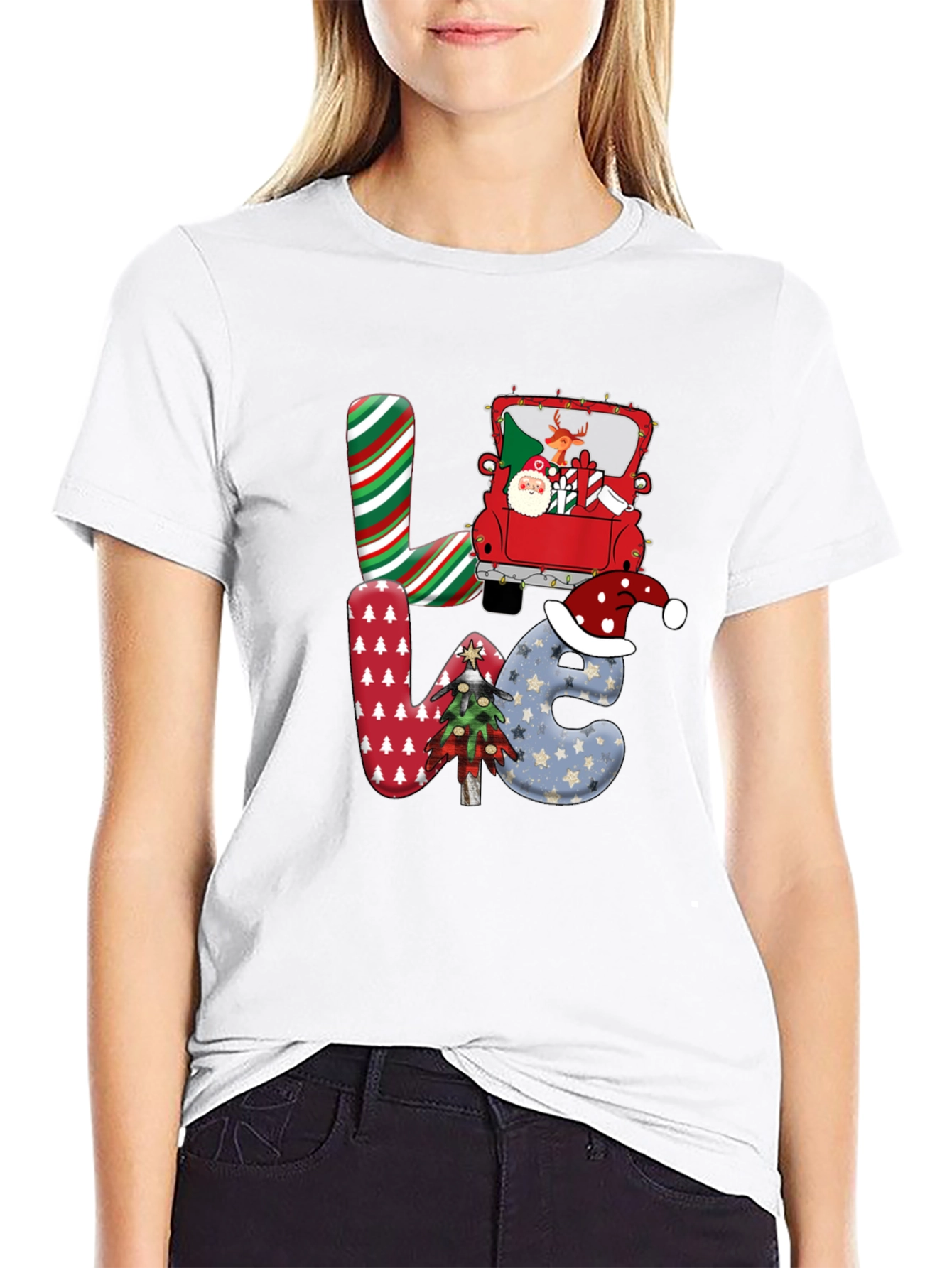 Festive Christmas LOVE Graphic Tee
