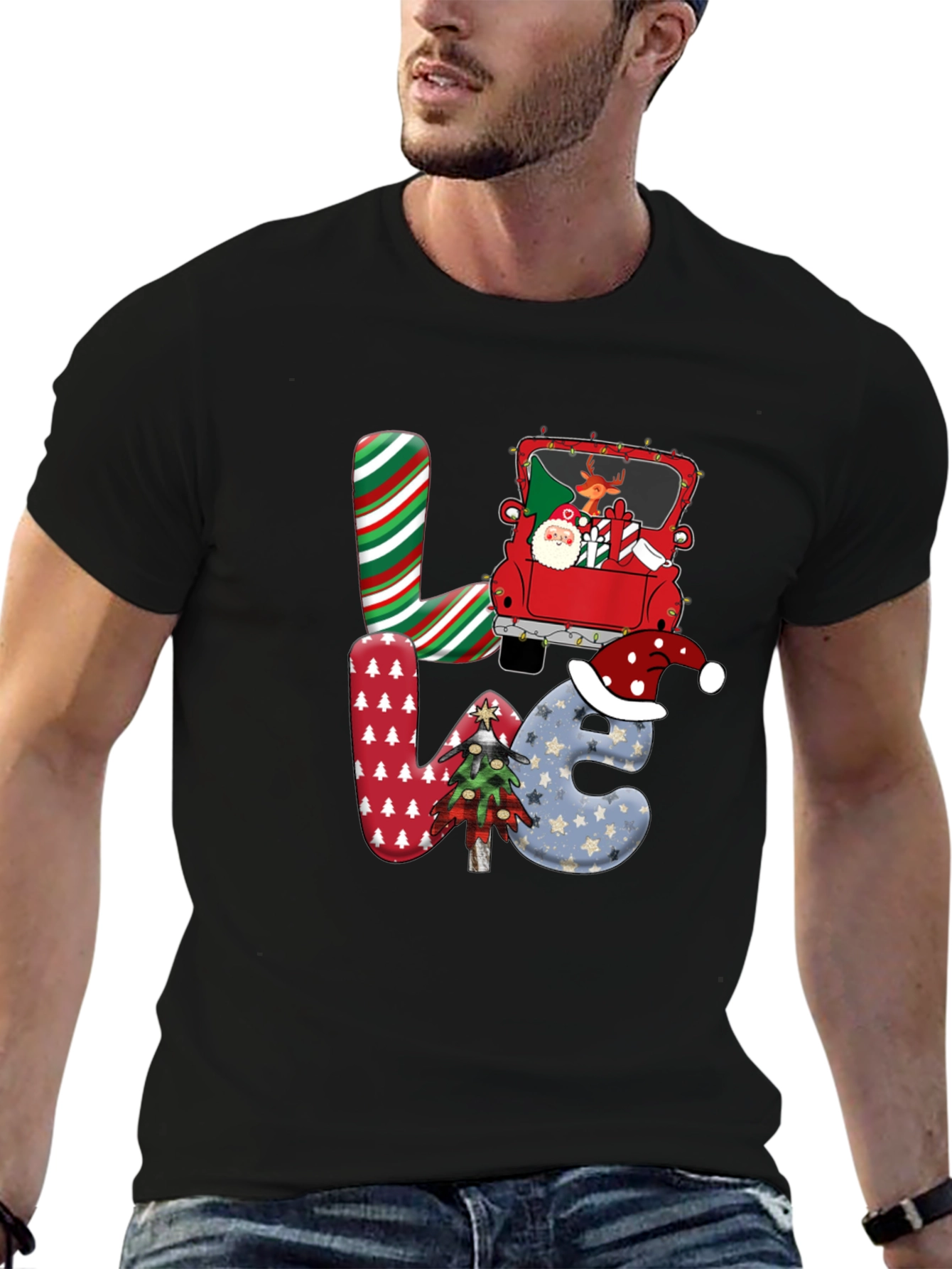Festive Christmas LOVE Graphic Tee