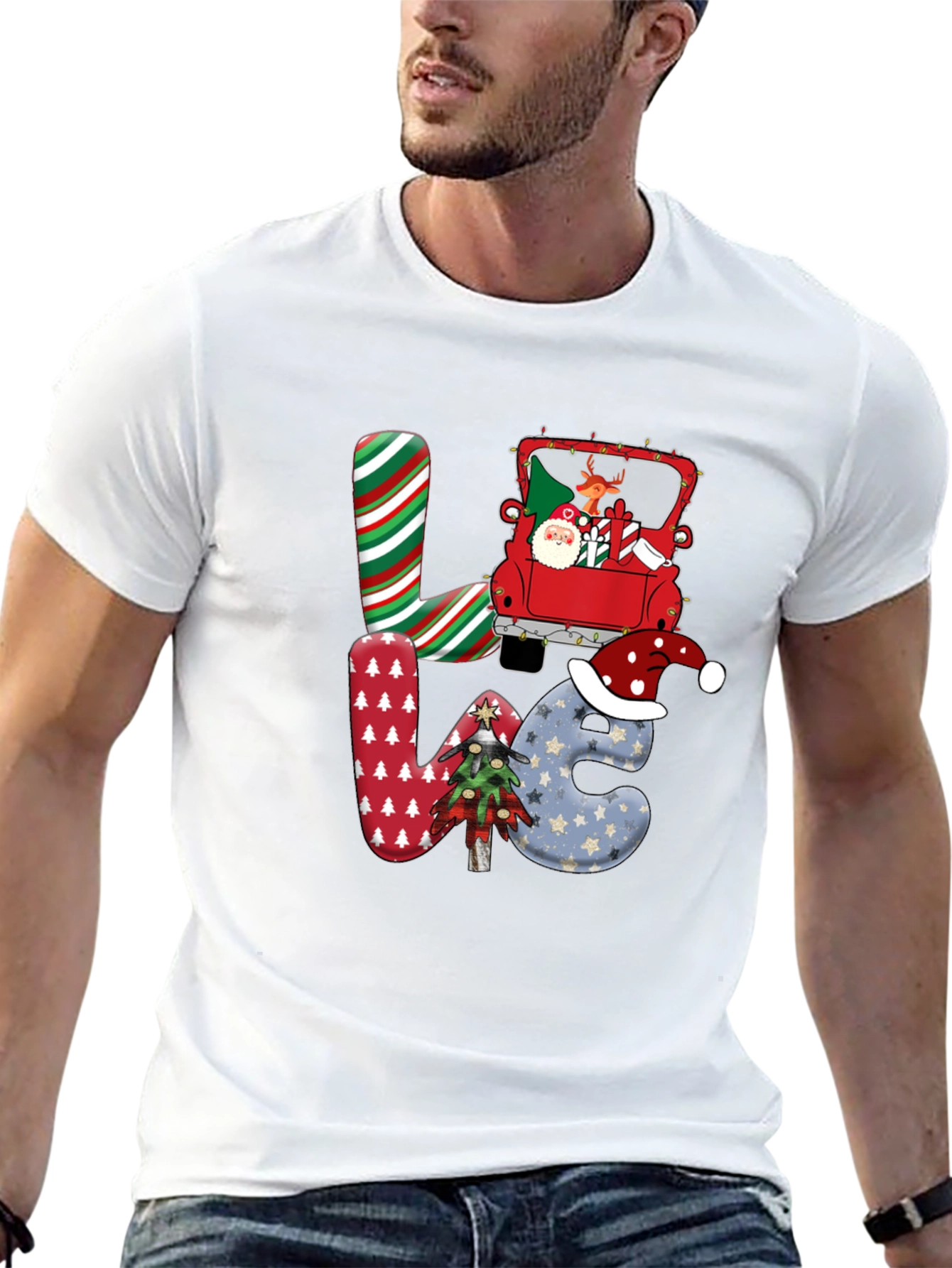 Festive Christmas LOVE Graphic Tee