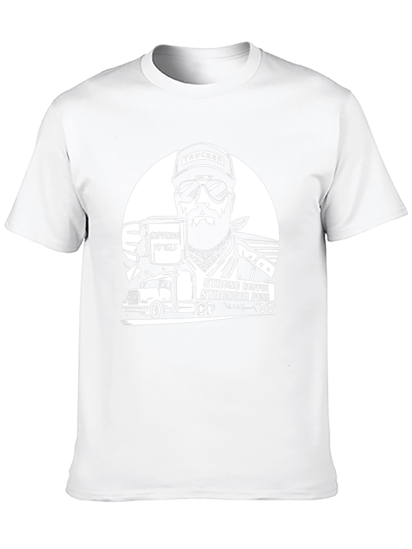 Trucker Coffee Puns Black T-Shirt