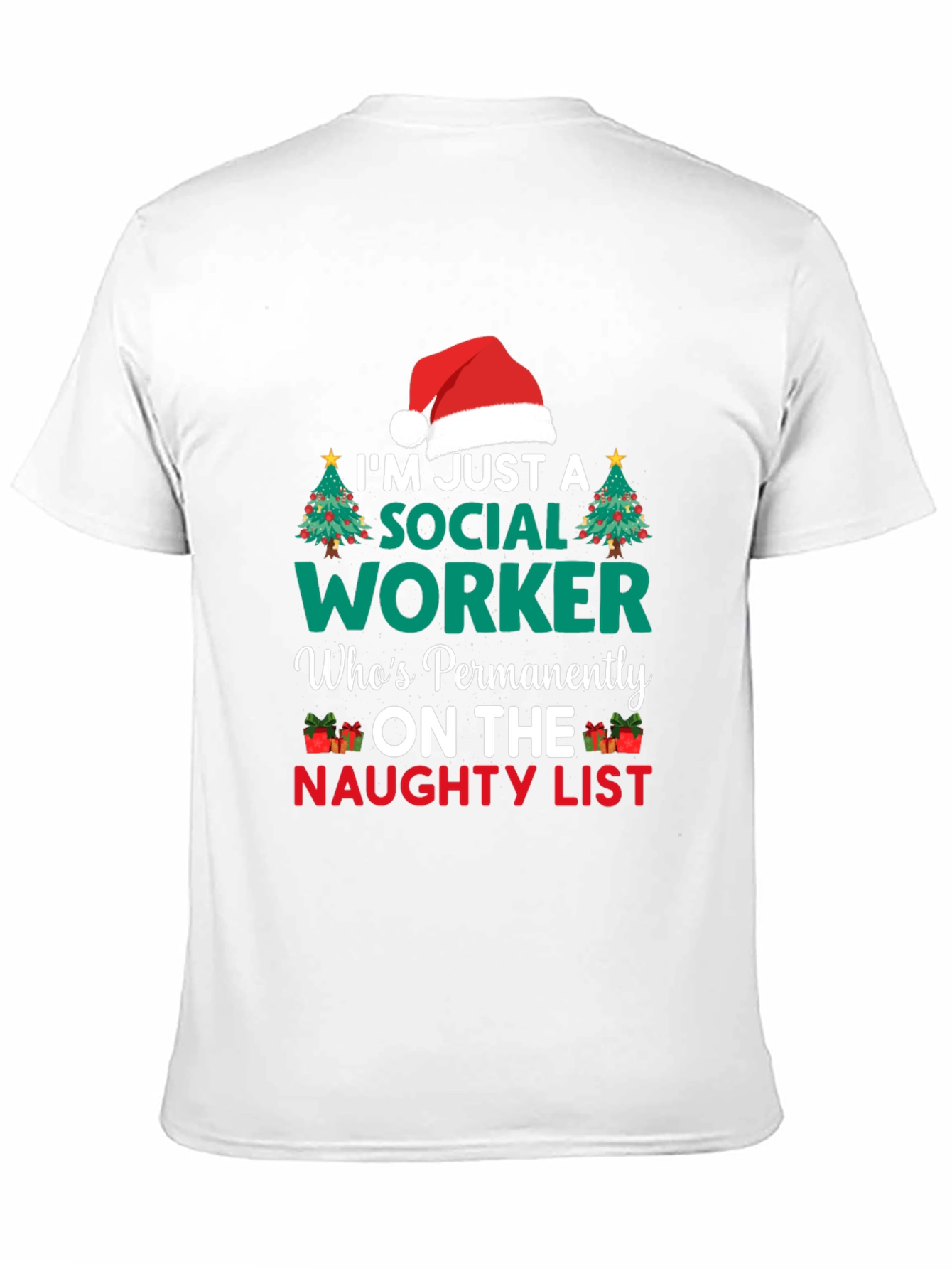 Naughty List Social Worker Graphic Tee
