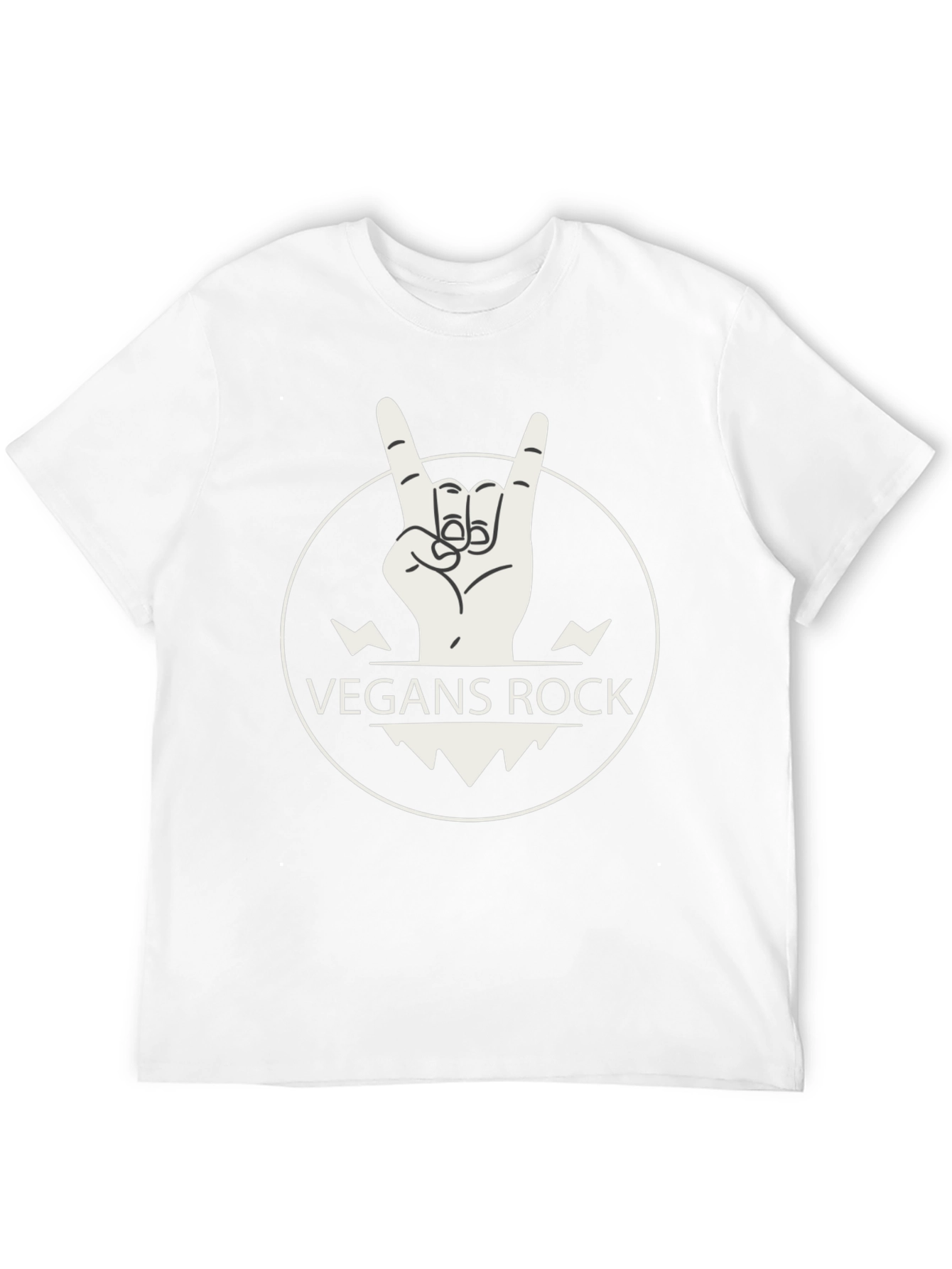 Vegan Rocker Graphic T-Shirt - Black