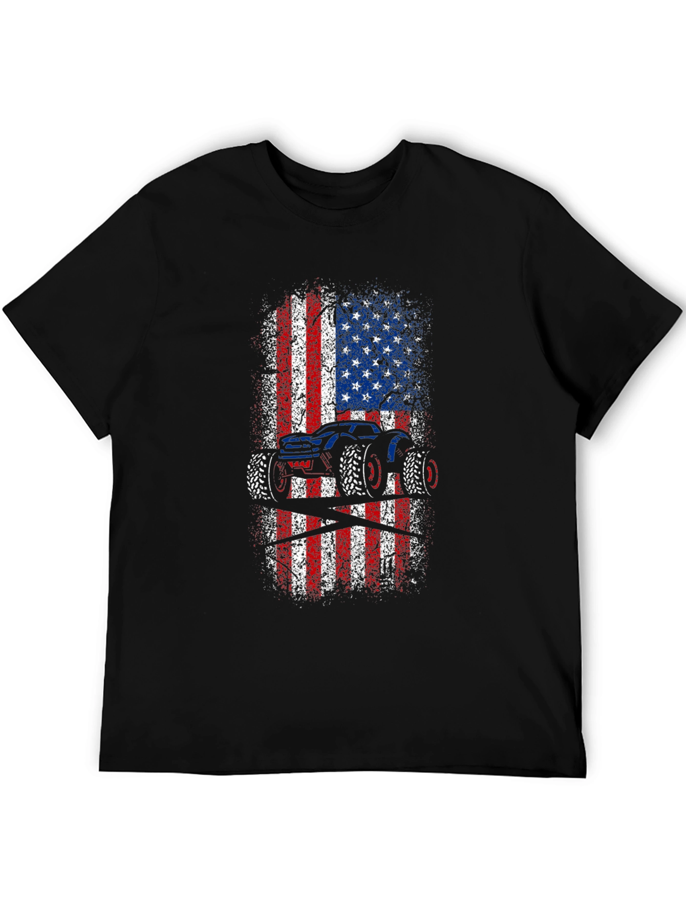 American Flag Monster Truck Graphic Tee
