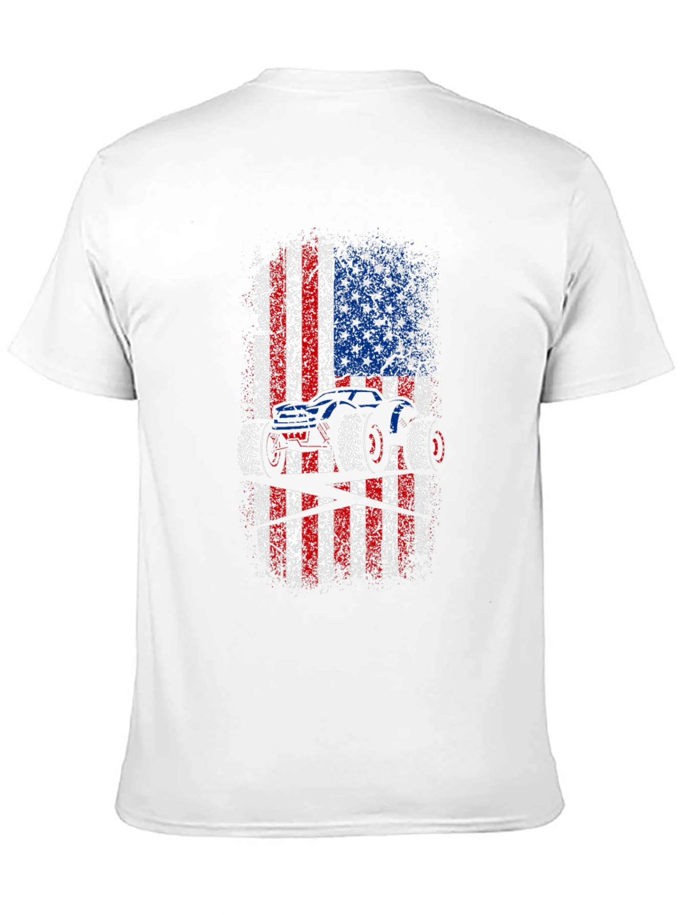 American Flag Monster Truck Graphic Tee