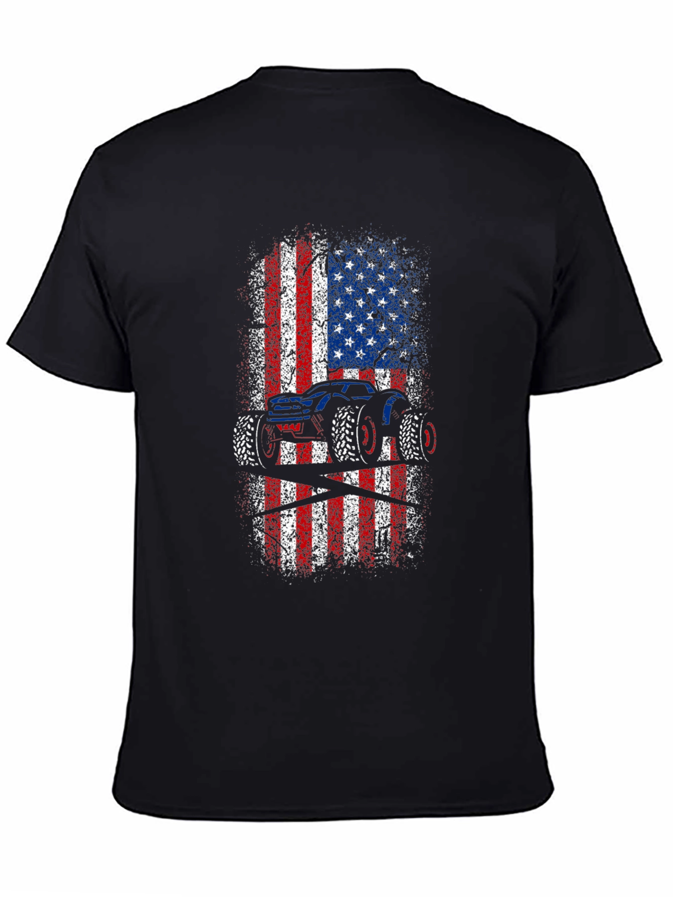 American Flag Monster Truck Graphic Tee